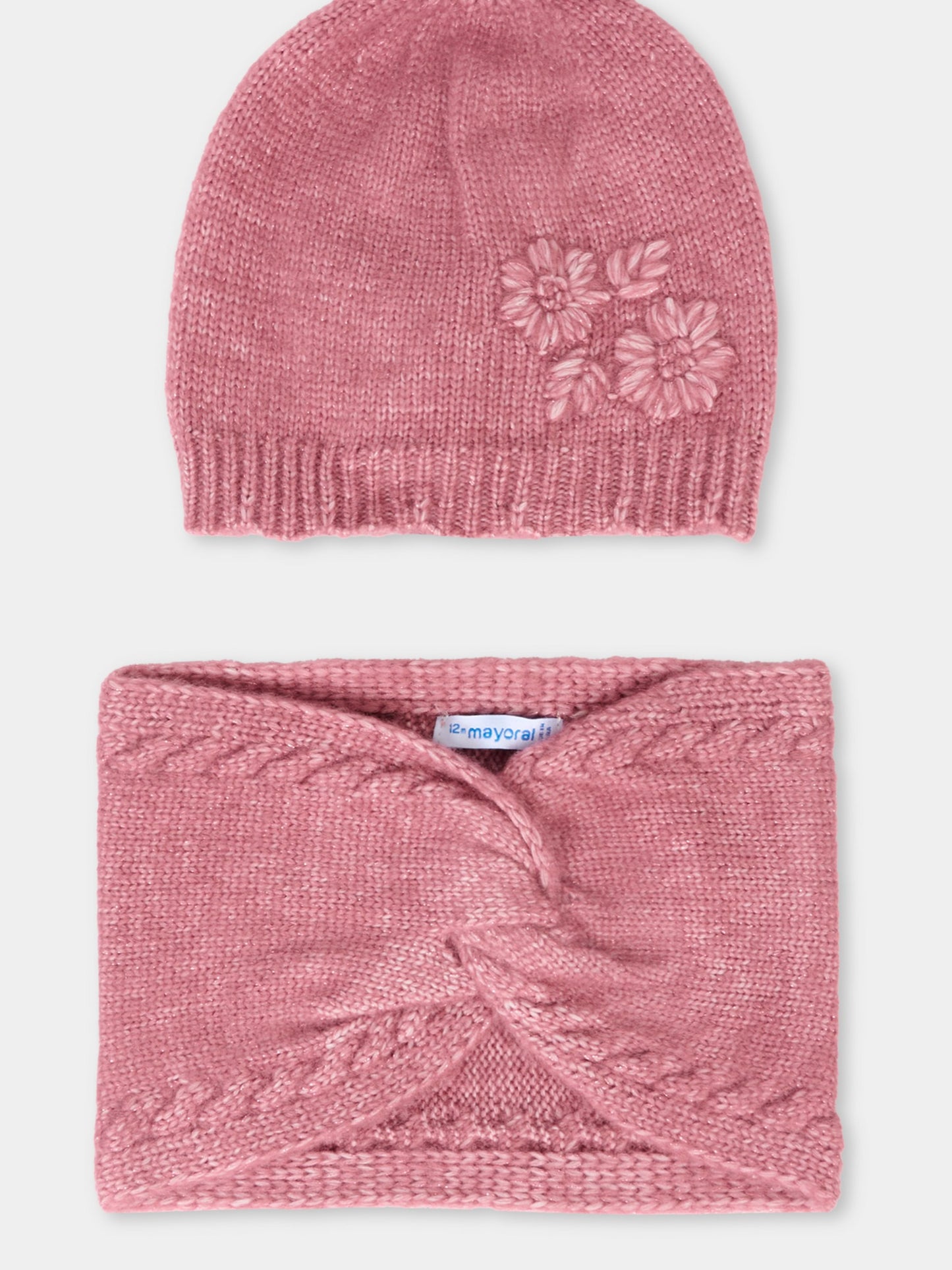 Set accessori fucsia per neonata con pompon,Mayoral,10019 049