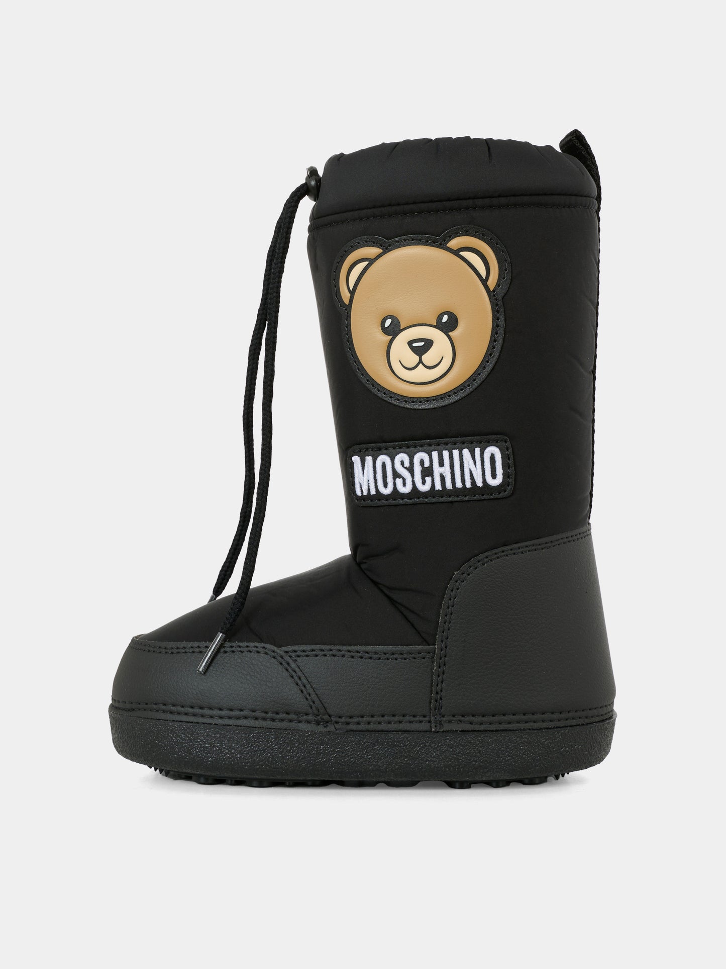 Stivali da neve neri per bambini con Teddy Bear,Moschino Kids,81991 - VAR1