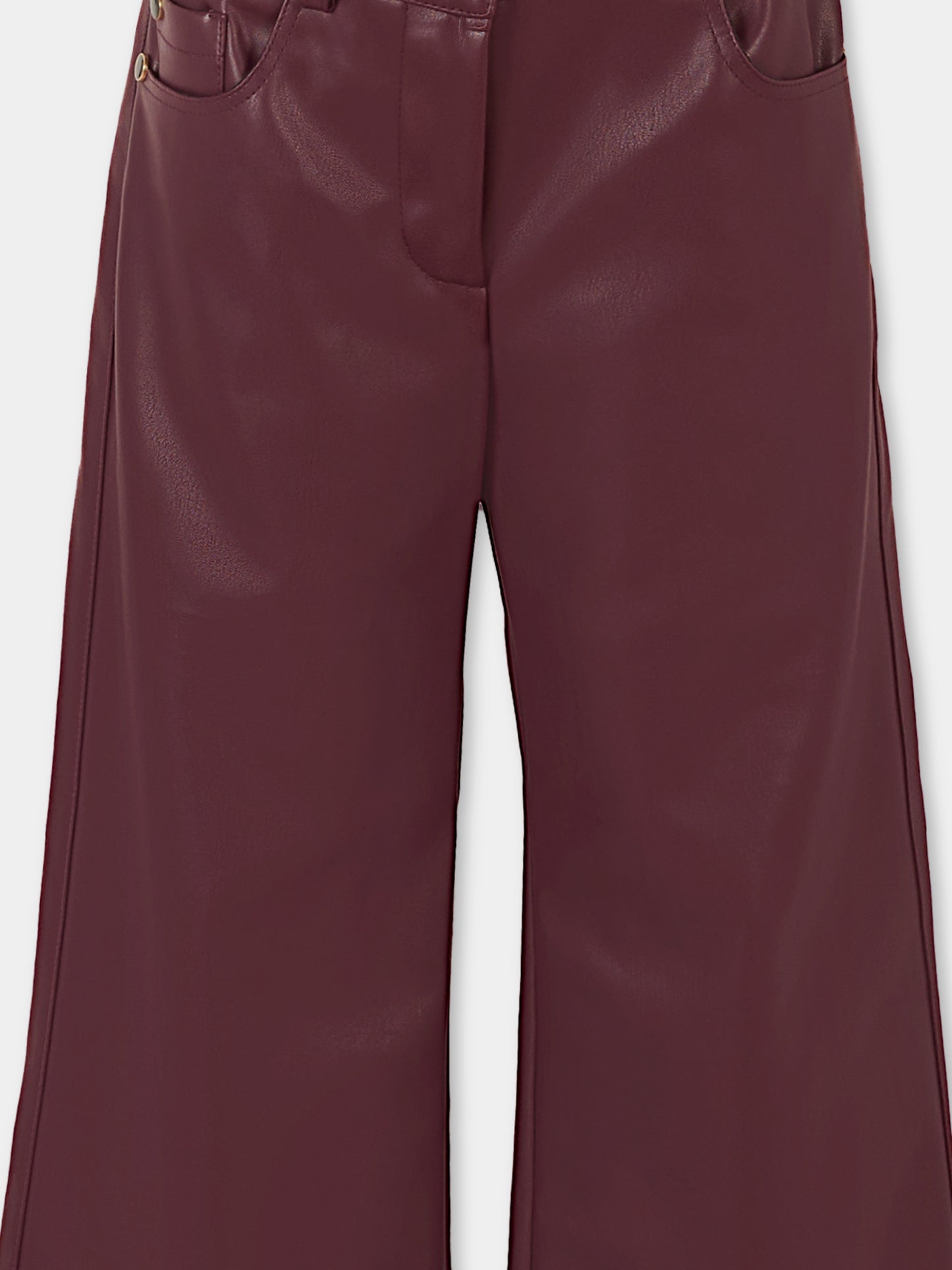 Pantaloni bordeaux per bambina con logo,Msgm Kids,F5MSJGPA144 MS034