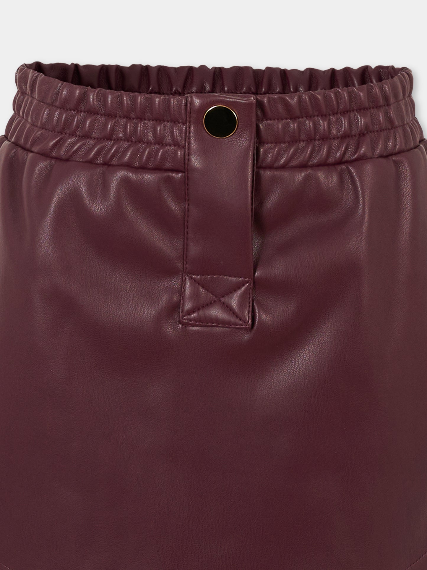 Gonna bordeaux per bambina con logo,Msgm Kids,F5MSJGSK107 MS034