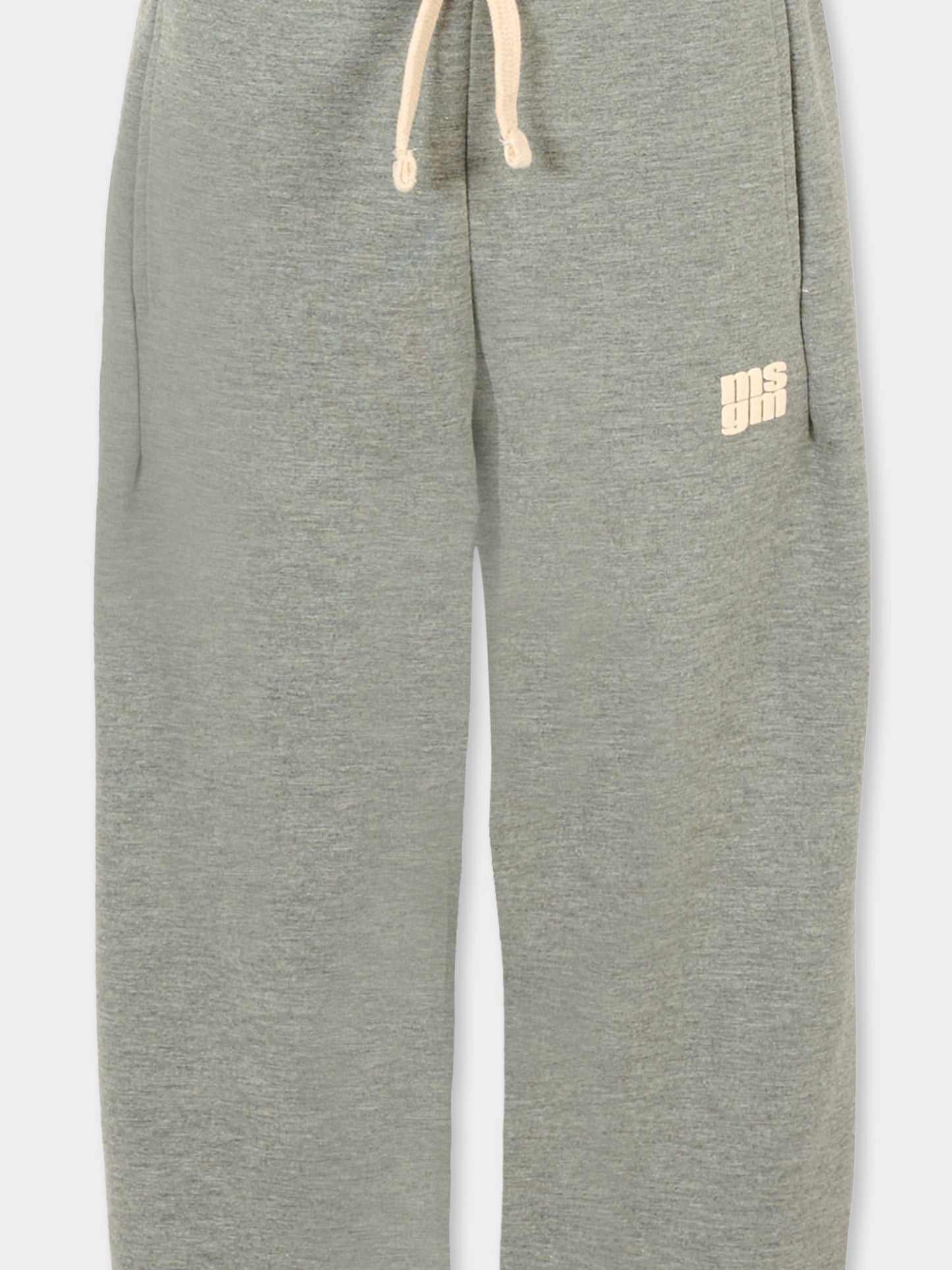 Pantaloni grigi per bambini con logo,Msgm Kids,F5MSJUFP277 104