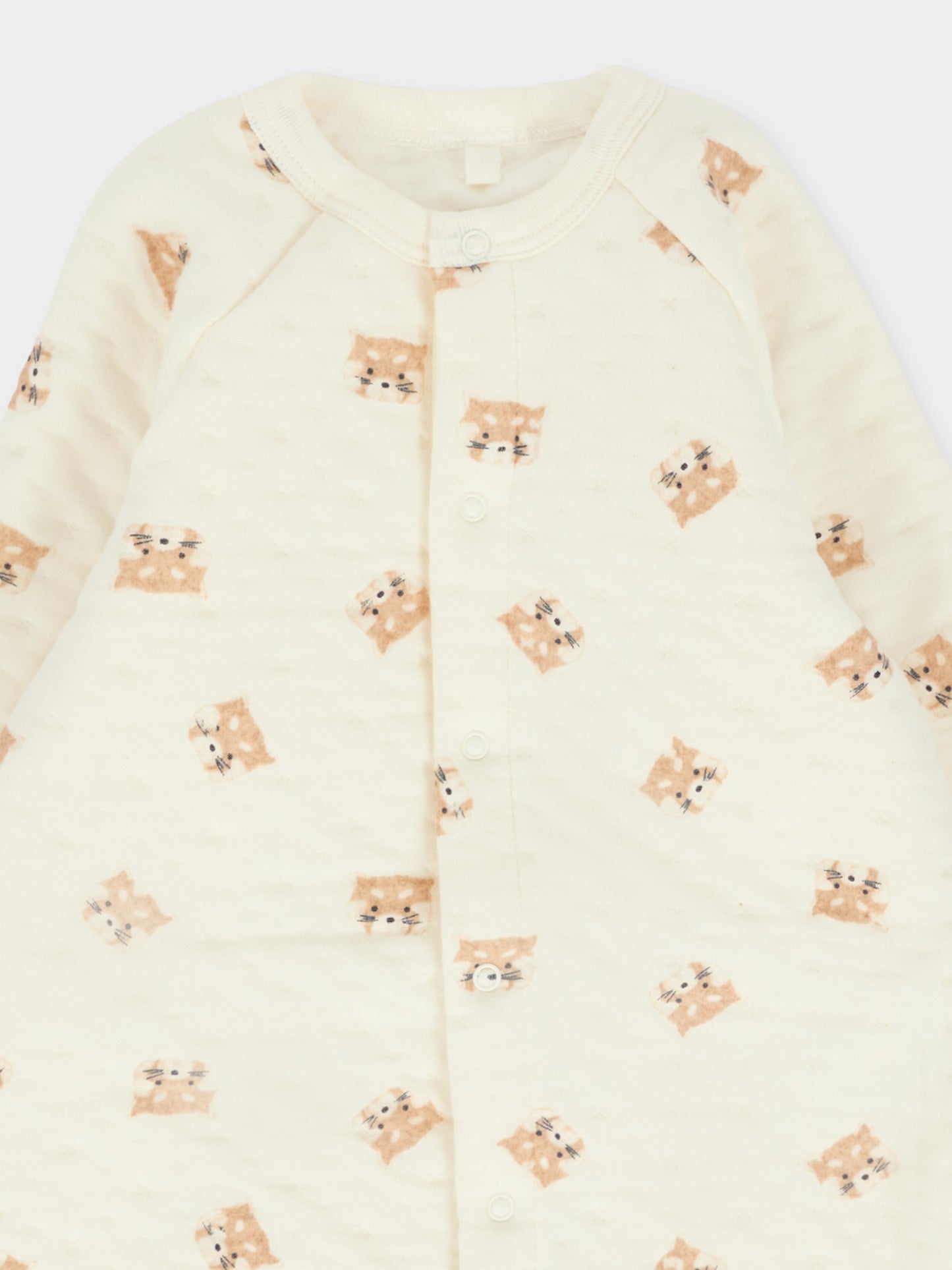 Tutina avorio per neonata con panda rosso,Petit Bateau,A0ECU 01