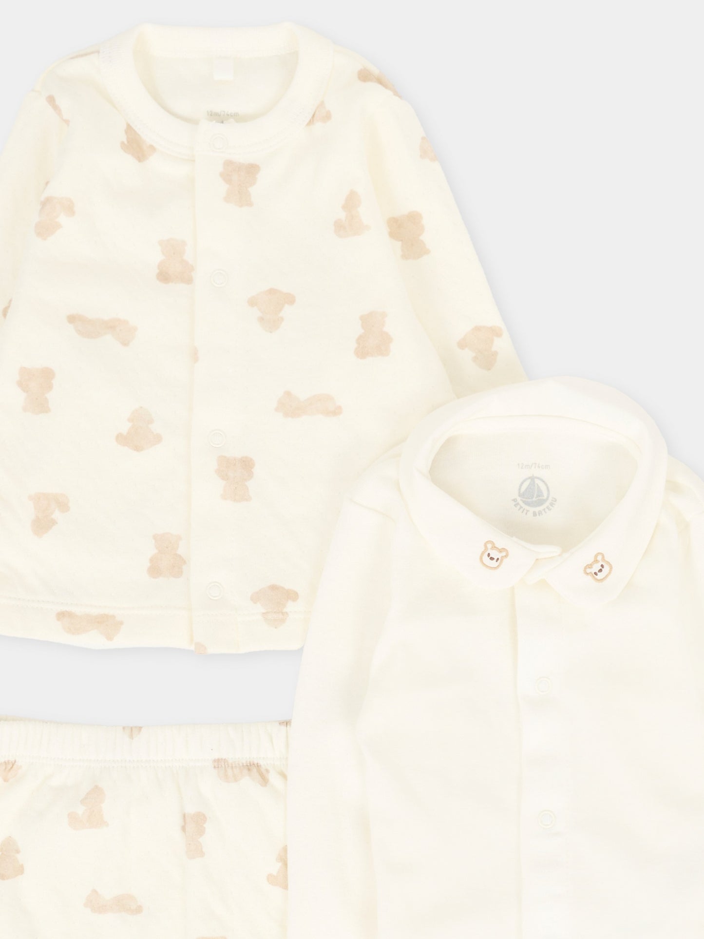 Completo nascita per neonati con orsetti,Petit Bateau,A0DTW 01