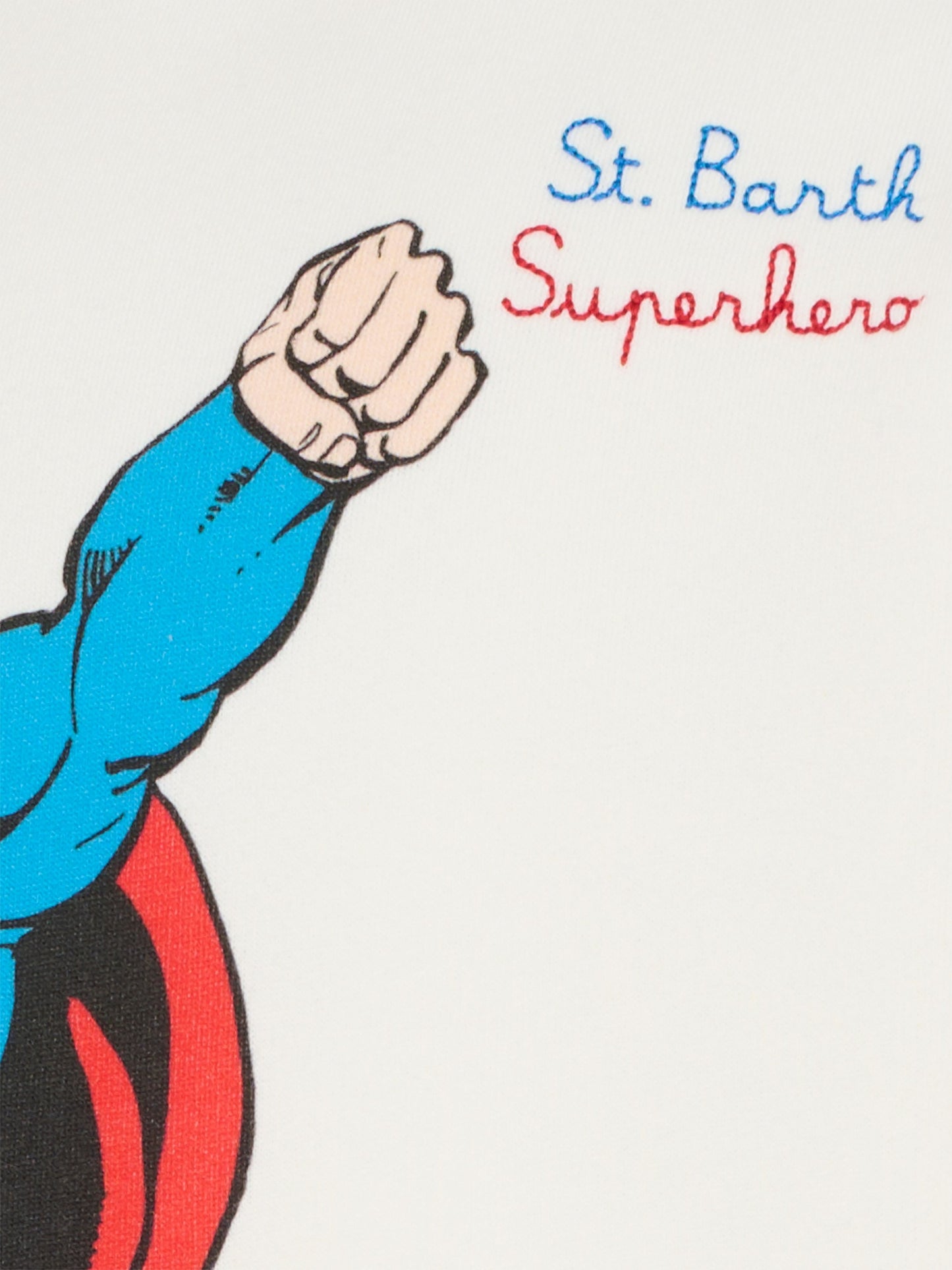 Felpa bianca per bambino con Superman,Mc2 Saint Barth,HUT0004 - 00530I