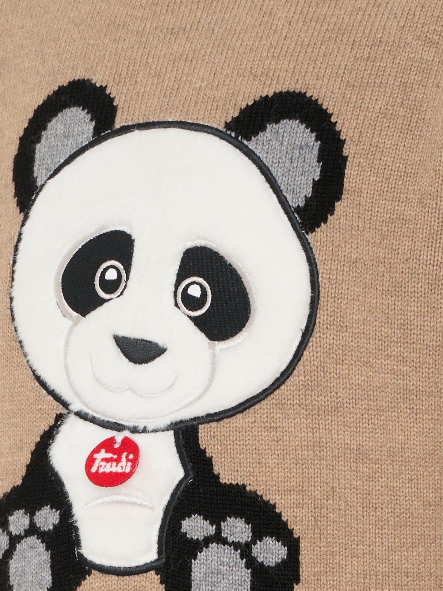 Maglione marrone per bambini con panda,Mc2 Saint Barth,DOU0001 - 00078I