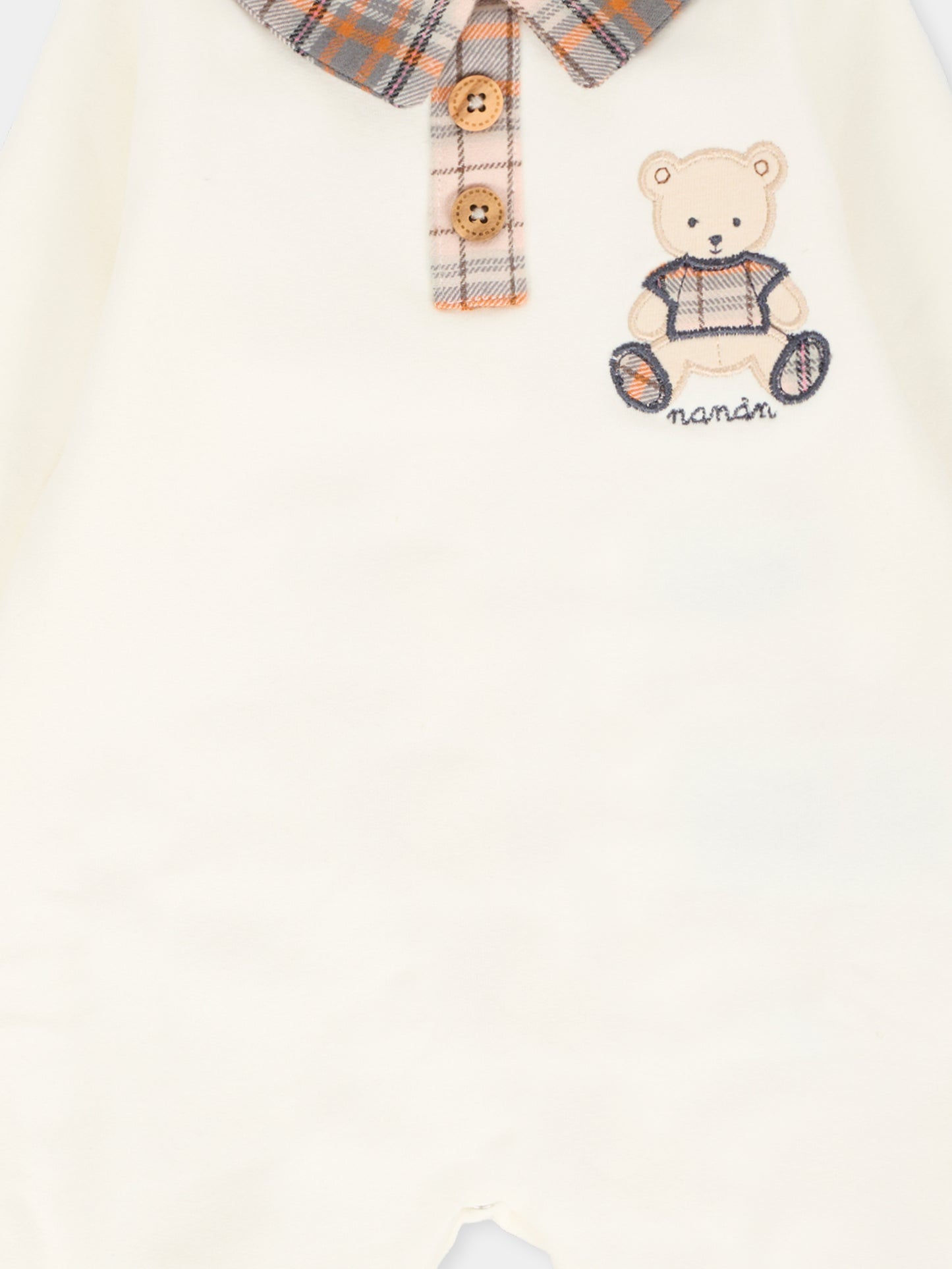 Tutina avorio per neonato con orsetto,Nanán,I25143B