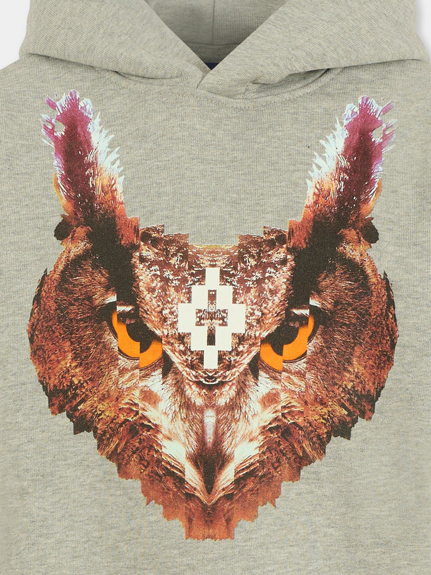 Felpa grigia per bambino con logo e gufo,County Of Milan Kids,F5CMJBHS076 101