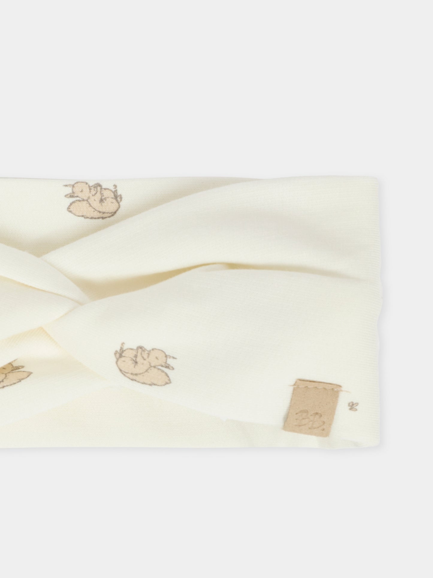 Fascia avorio per neonata con stampa scoiattolo,Bamboom,1080 SQUIRREL PRINT