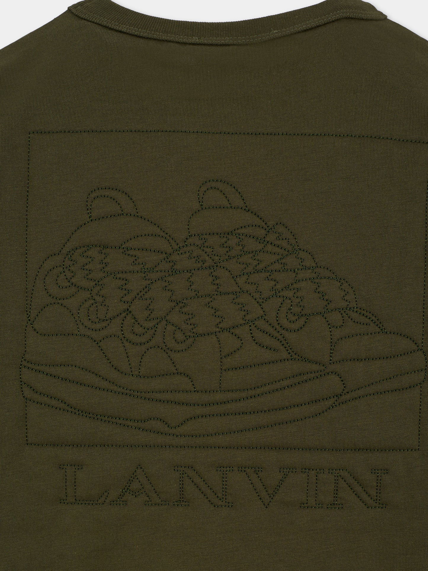 T-shirt verde per bambino con logo e sneakers,Lanvin Petite,N30286 665