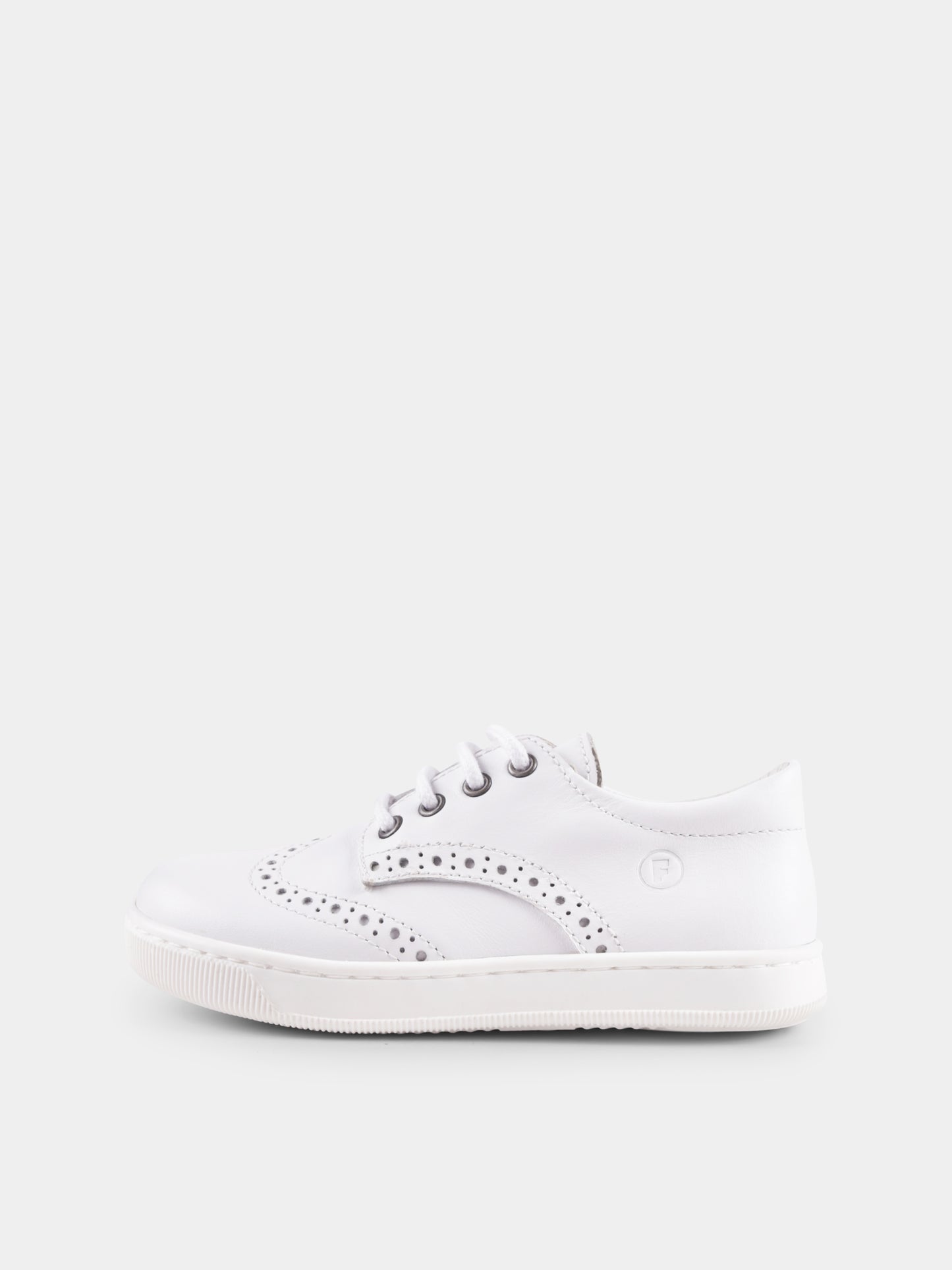 White lace-ups for baby boy and boy