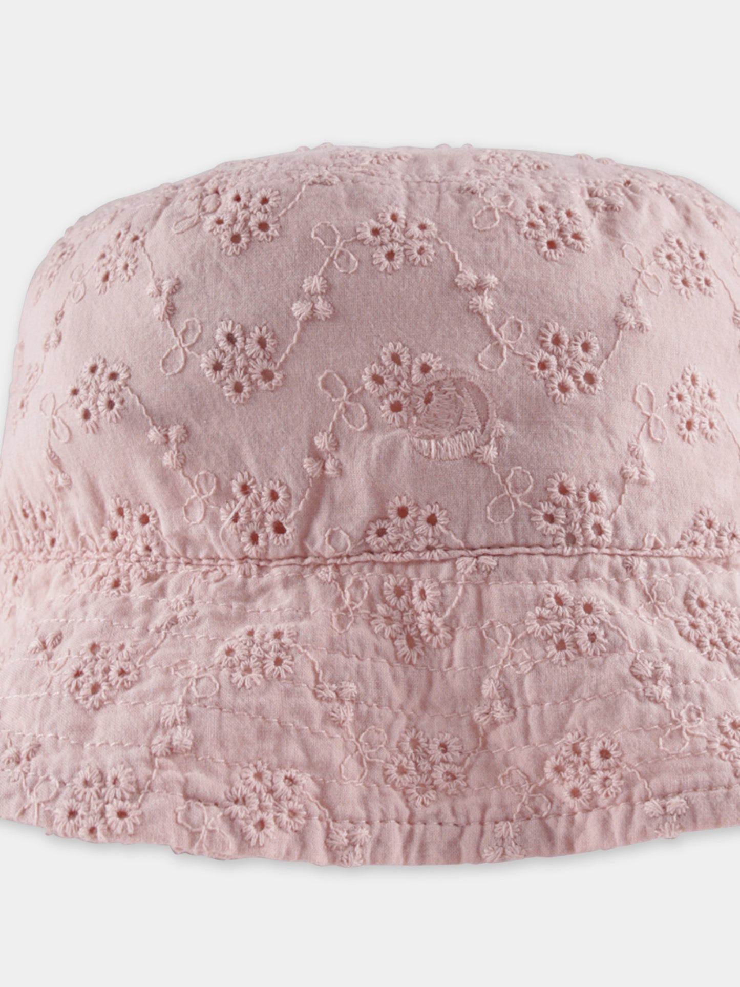 Cloche rosa per bambina con fiori,Petit Bateau,A09OQ 01