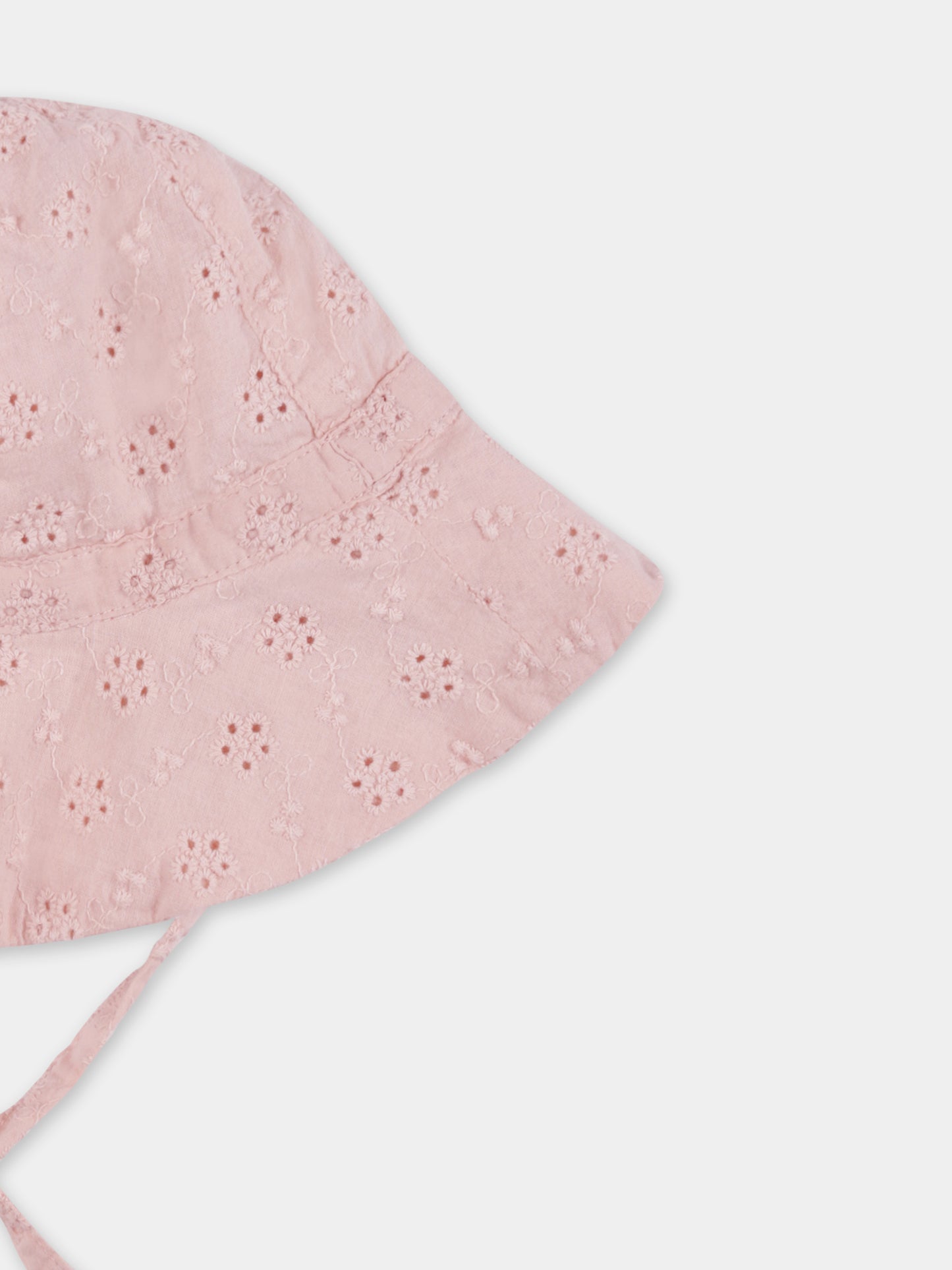 Cloche rosa per neonata con fiori,Petit Bateau,A09P6 01