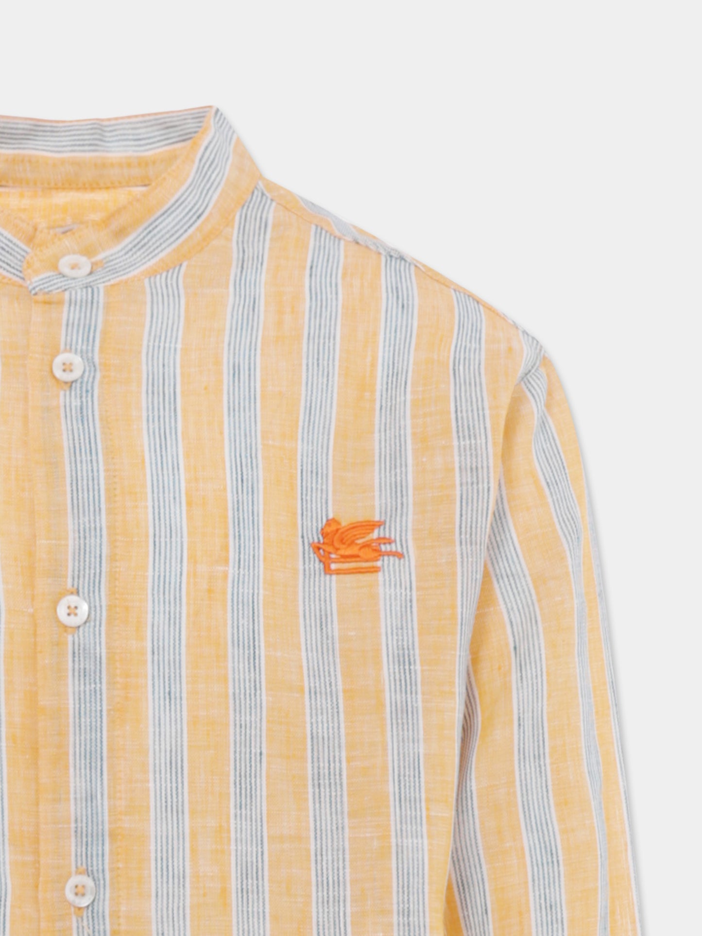 Orange shirt for boy with Pegasus