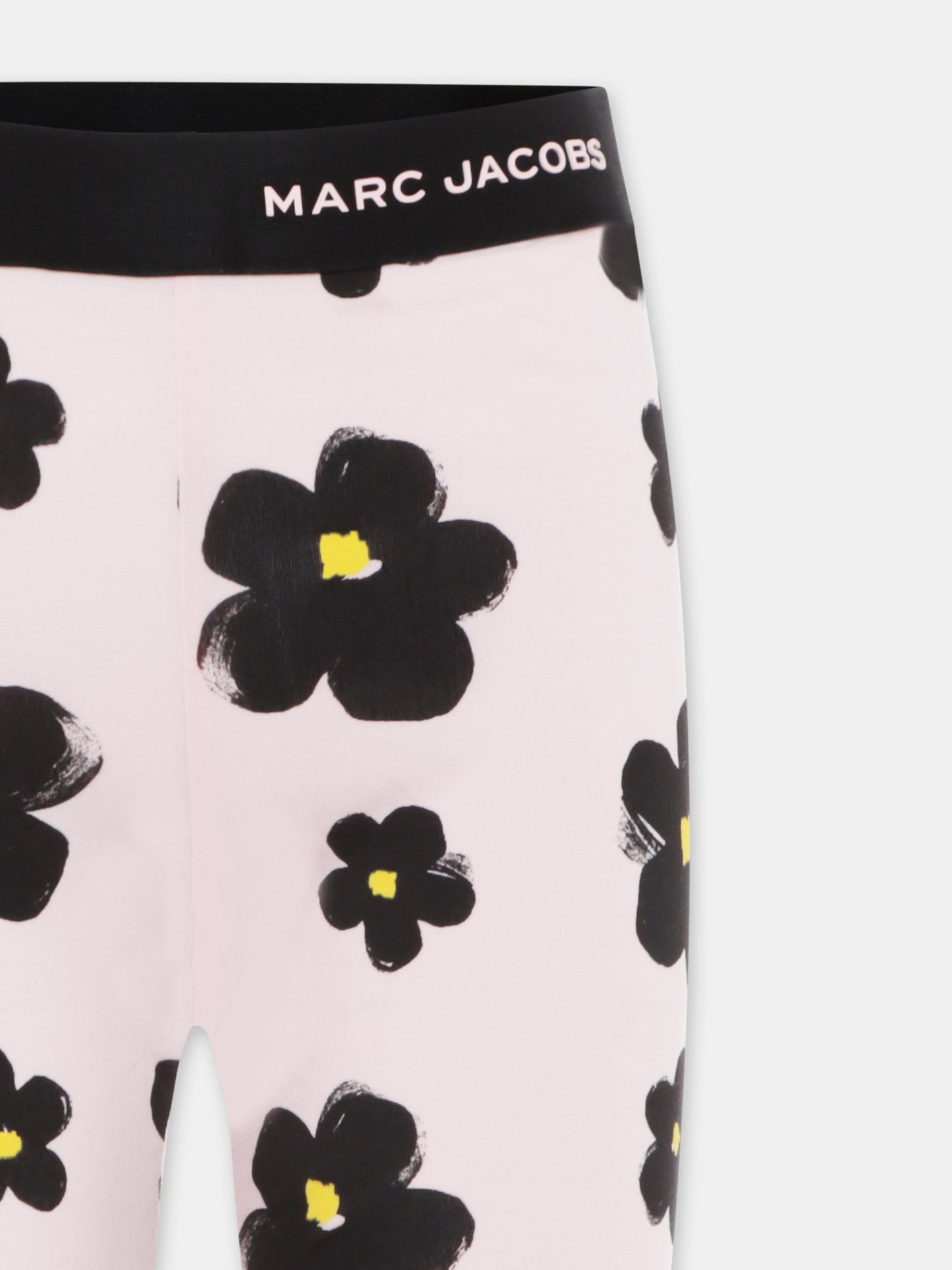 Leggings rosa per bambina con fiori all over,Marc Jacobs,W60467 475