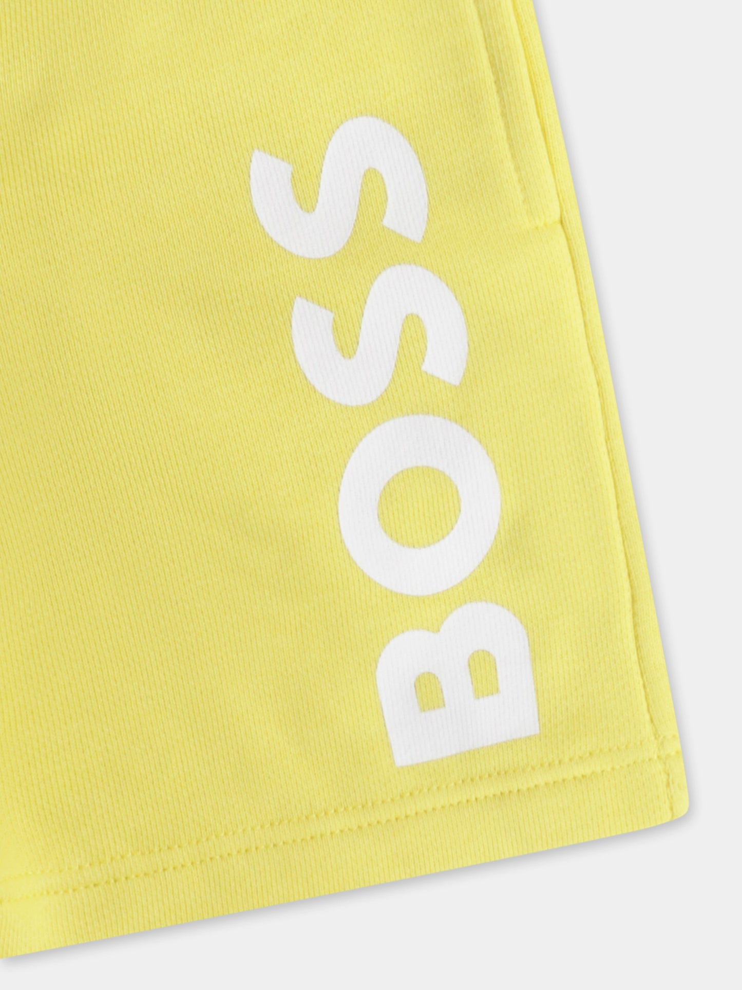 Shorts gialli per neonato con logo,Boss,J50580 508