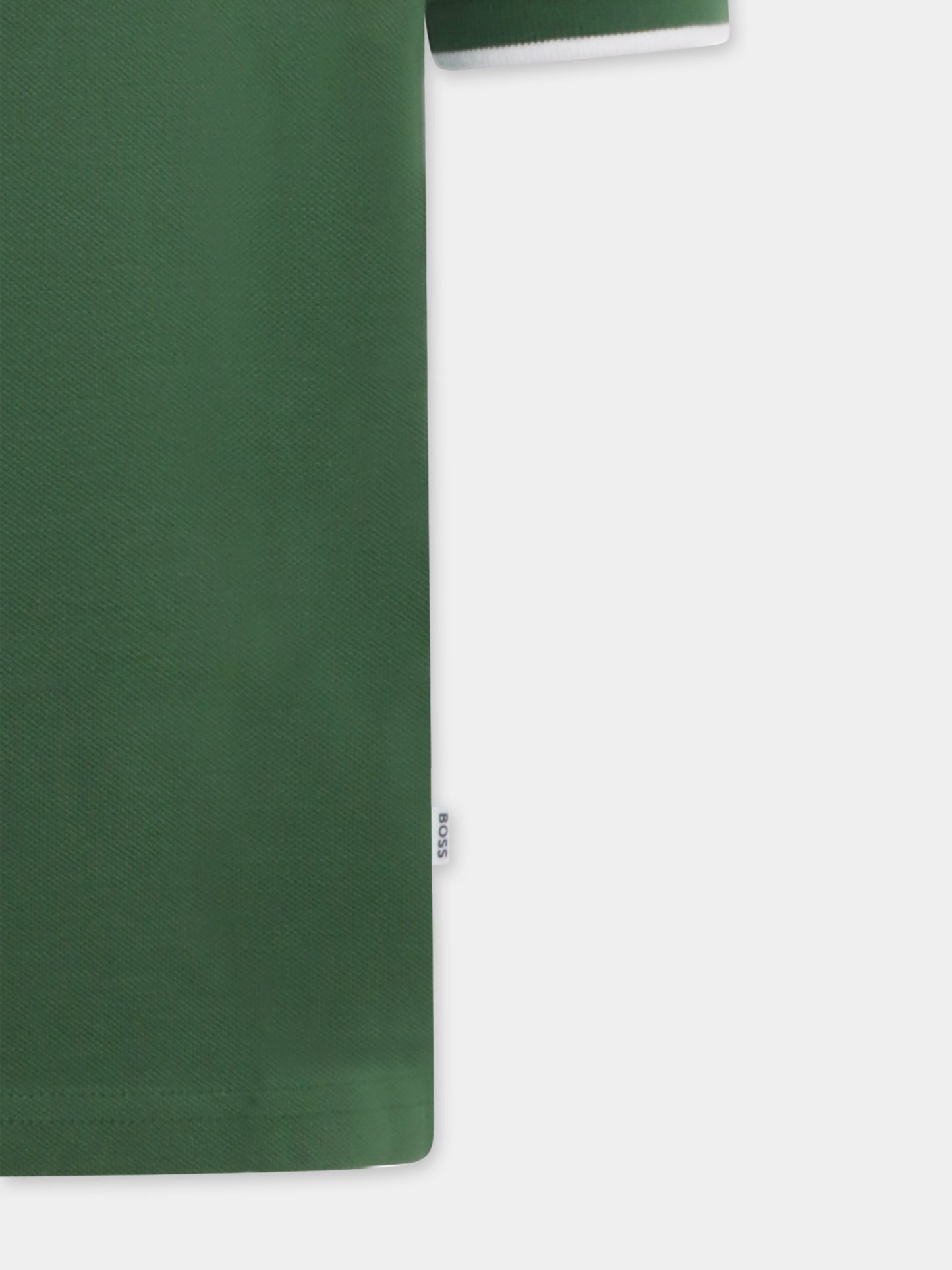Polo verde per bambino con logo,Boss,J50704 651