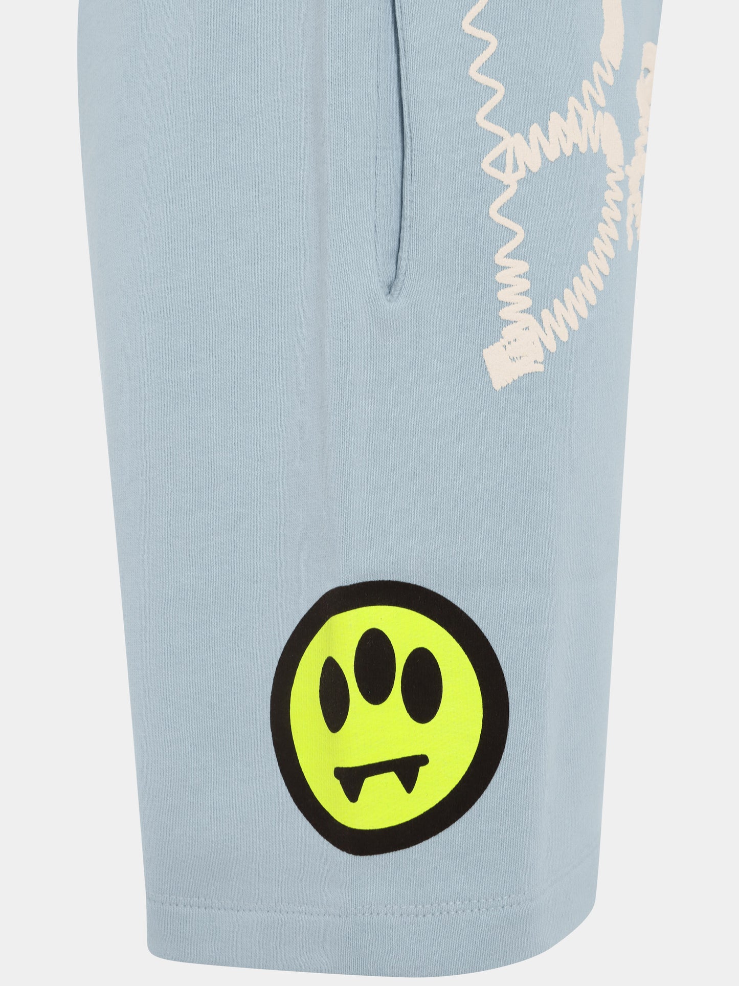 Light blue shorts for kids with logo