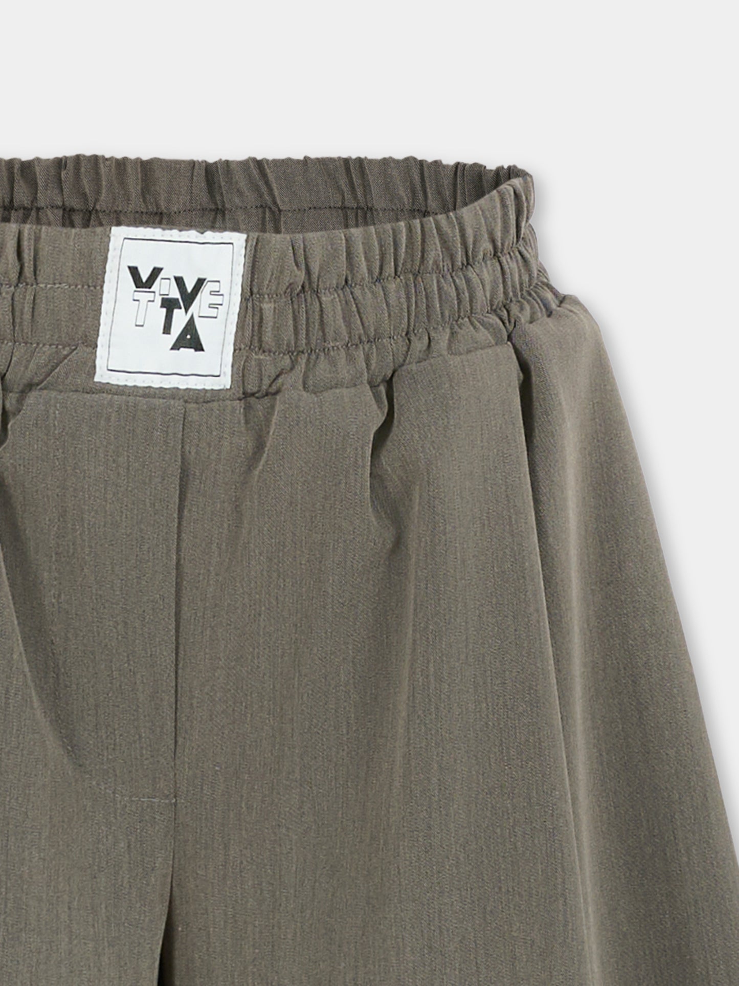 Shorts grigi per bambina con logo,Vivetta Kids,VI2515GR