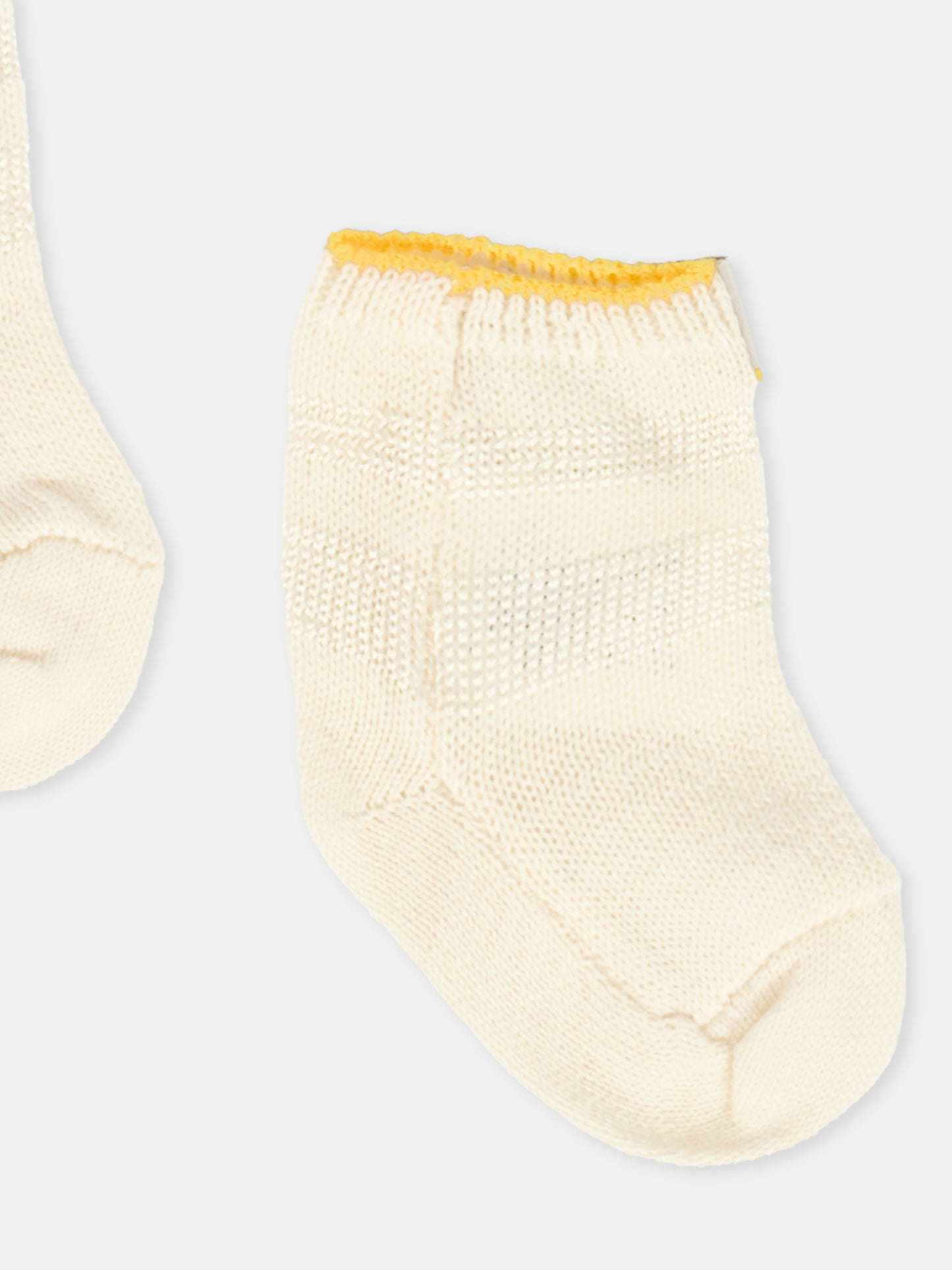 Calzini avorio per neonati,Gensami,CALZ-STR-CO IVORY