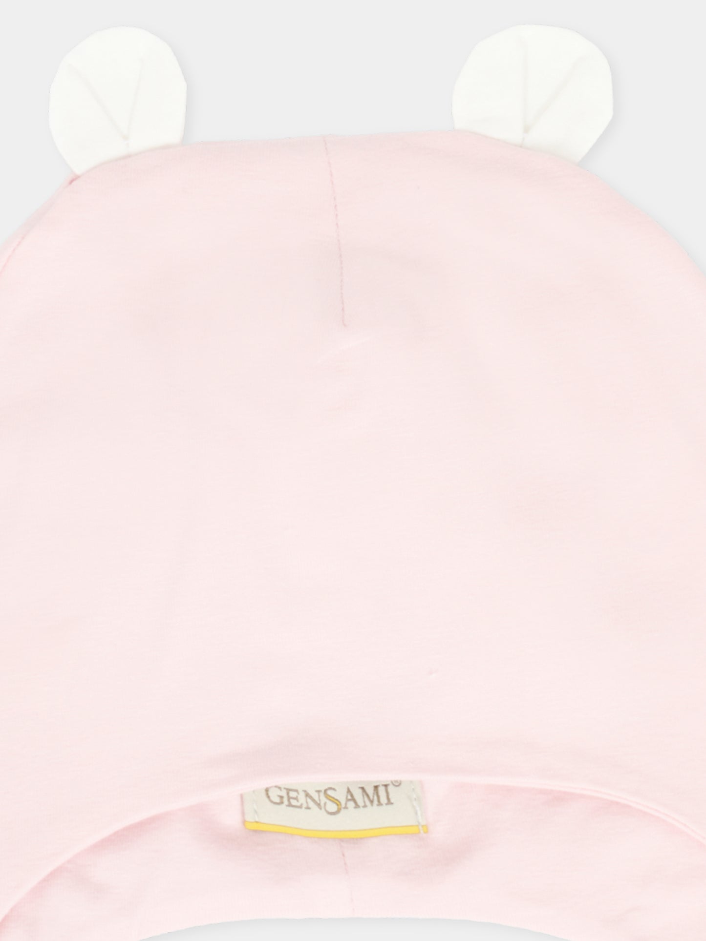 Berretto rosa per neonata con orecchie,Gensami,CAP-ALP-J LIGHT ROSE