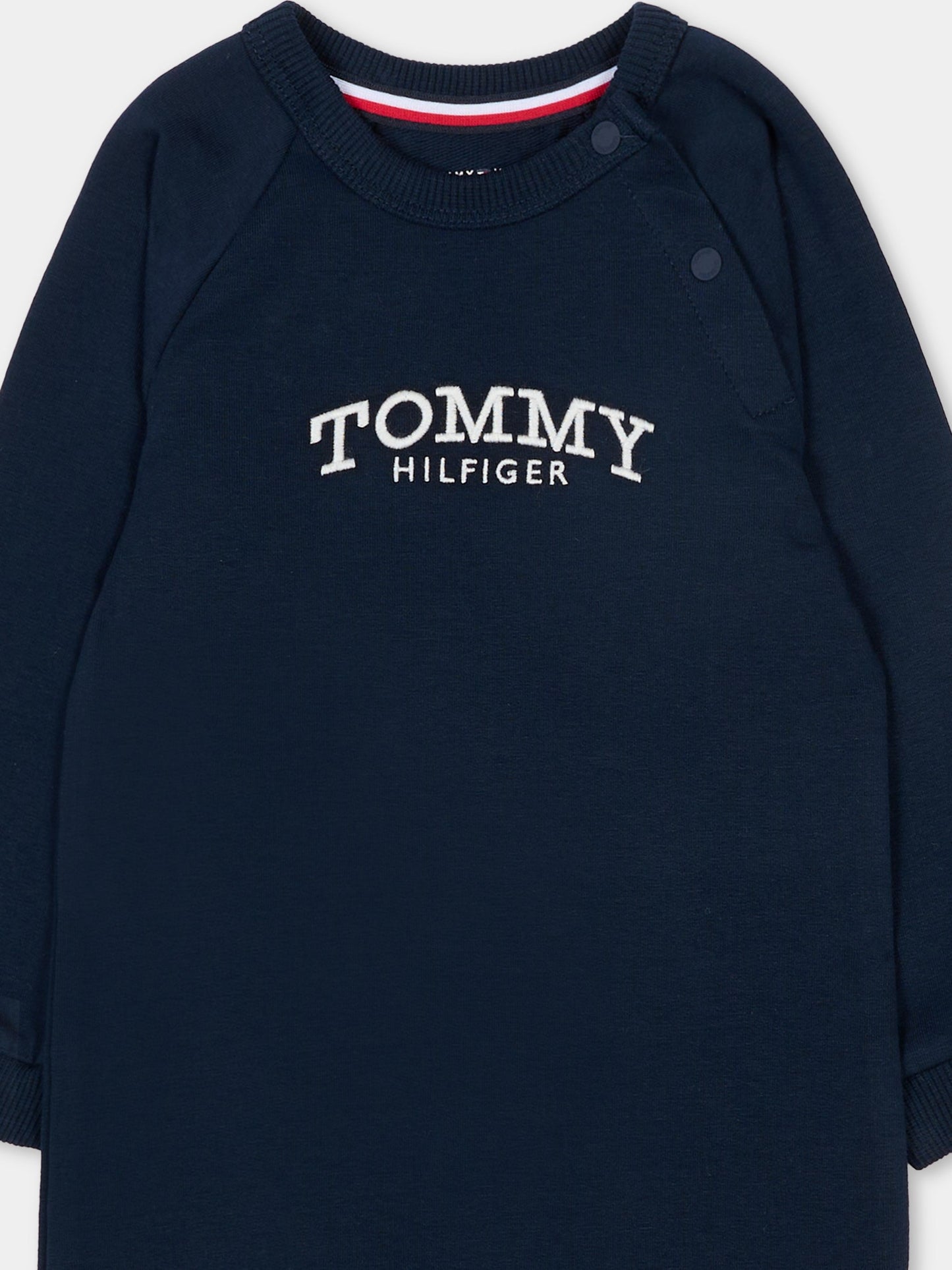 Tutina blu per neonato con logo,Tommy Hilfiger Junior,KN0KN02136 C1G