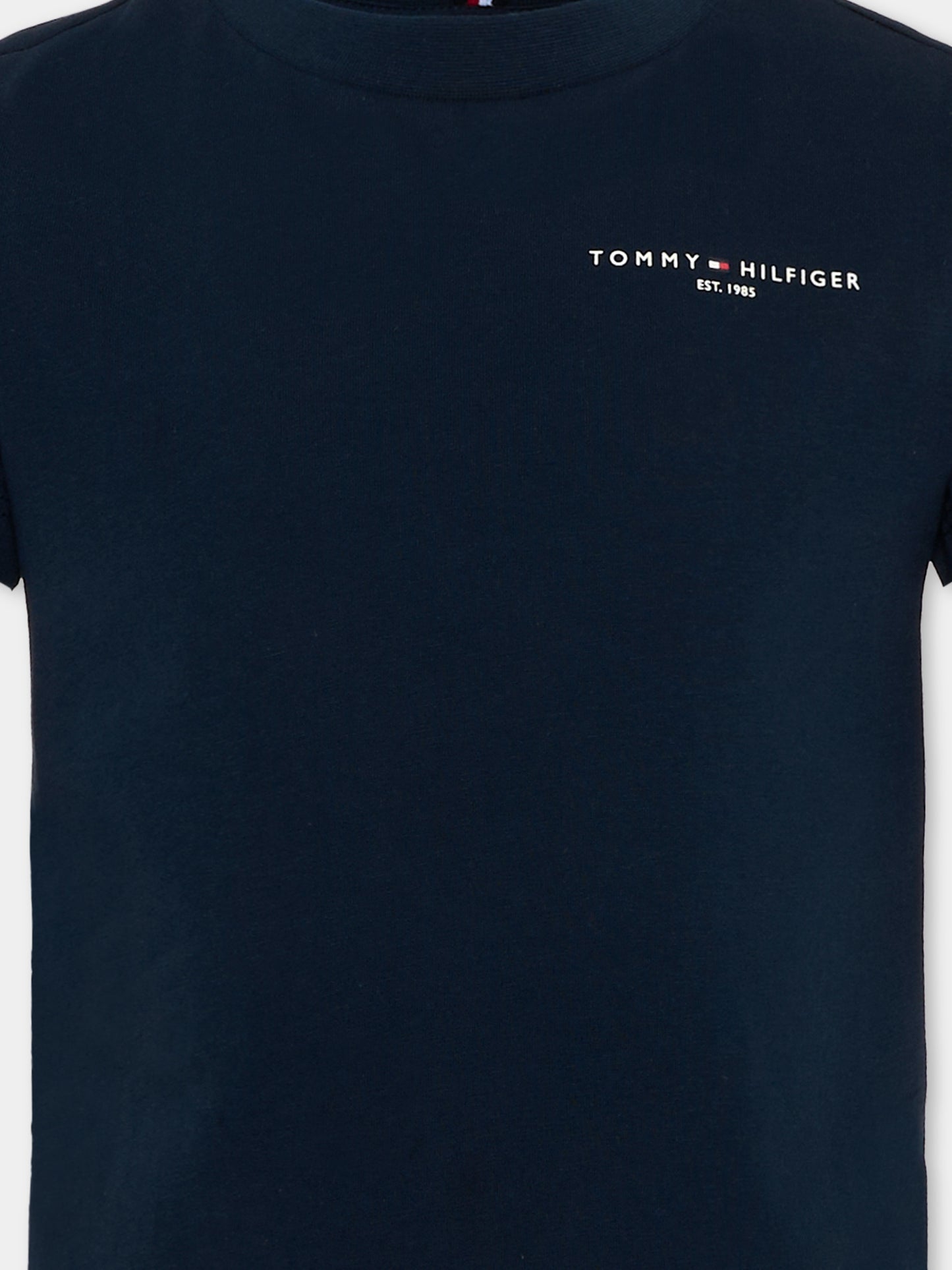 T-Shirt blu per bambini con logo,Tommy Hilfiger Junior,KS0KS00661 C1G
