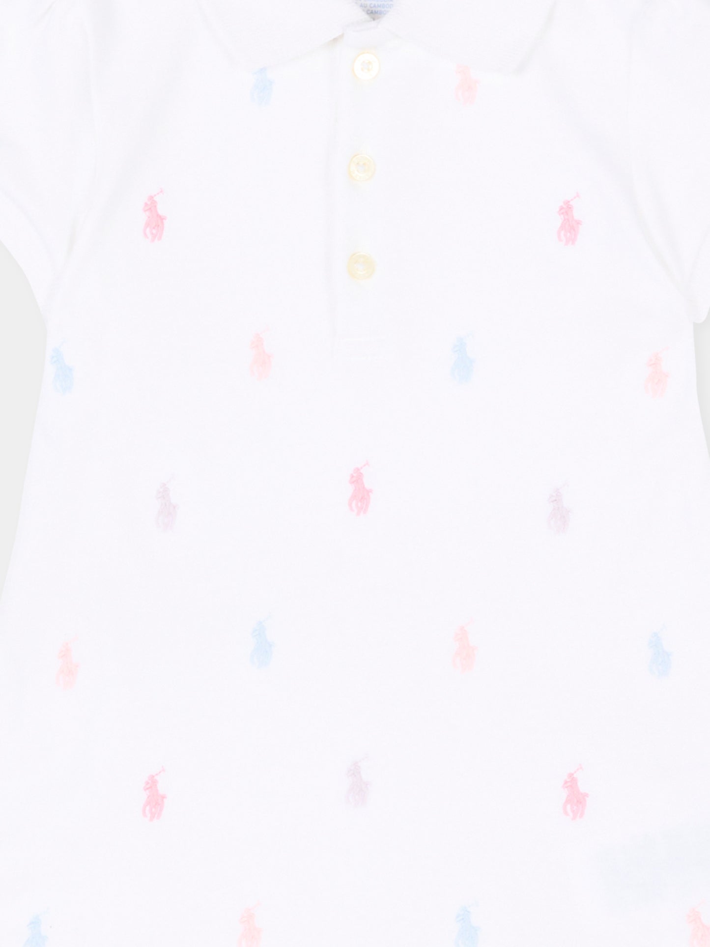 Vestito bianco per neonata con Polo Pony,Ralph Lauren Kids,676237002
