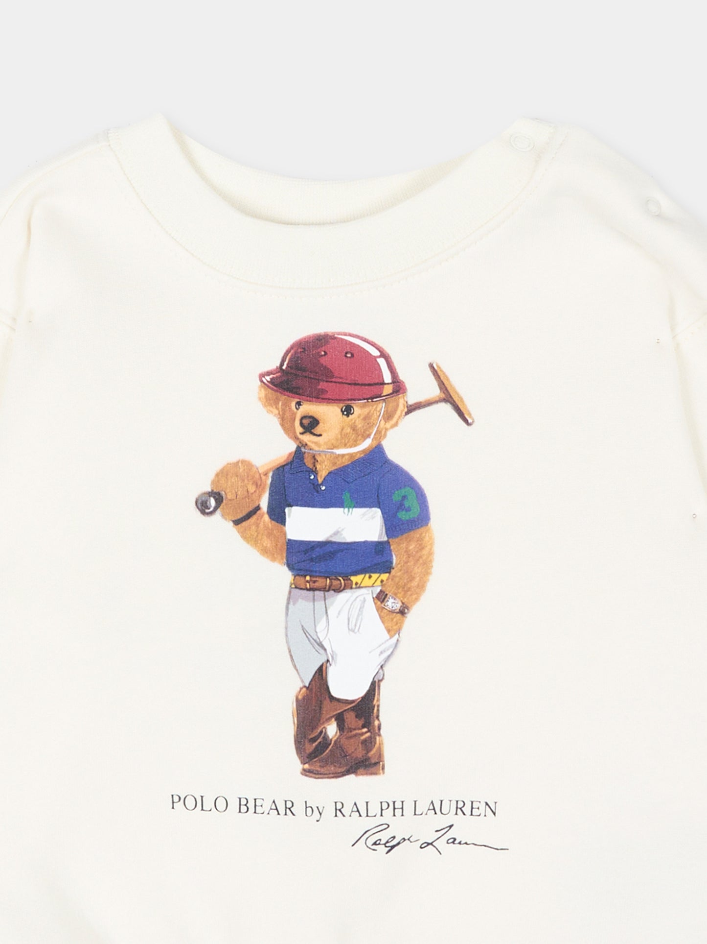 Felpa bianca Polo Bear per neonato,Ralph Lauren Kids,A96604001