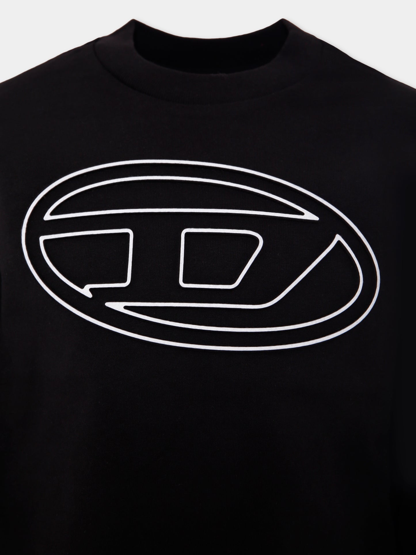 T-shirt nero per bambino con logo,Diesel,J02016 0BEAF K900