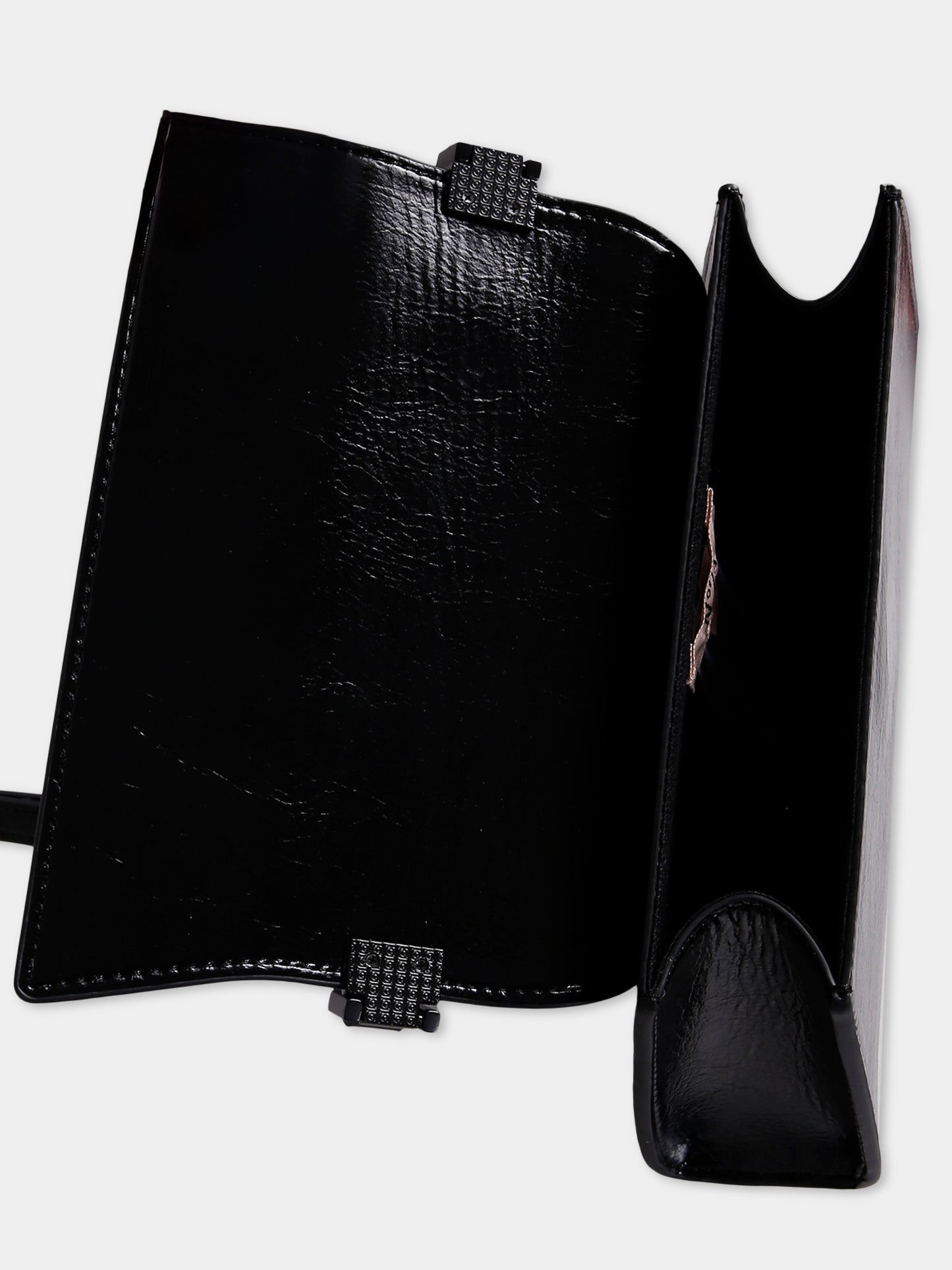 Borsa nera per bambina con logo,N°21 Kids,N21A32 N0246 0N900