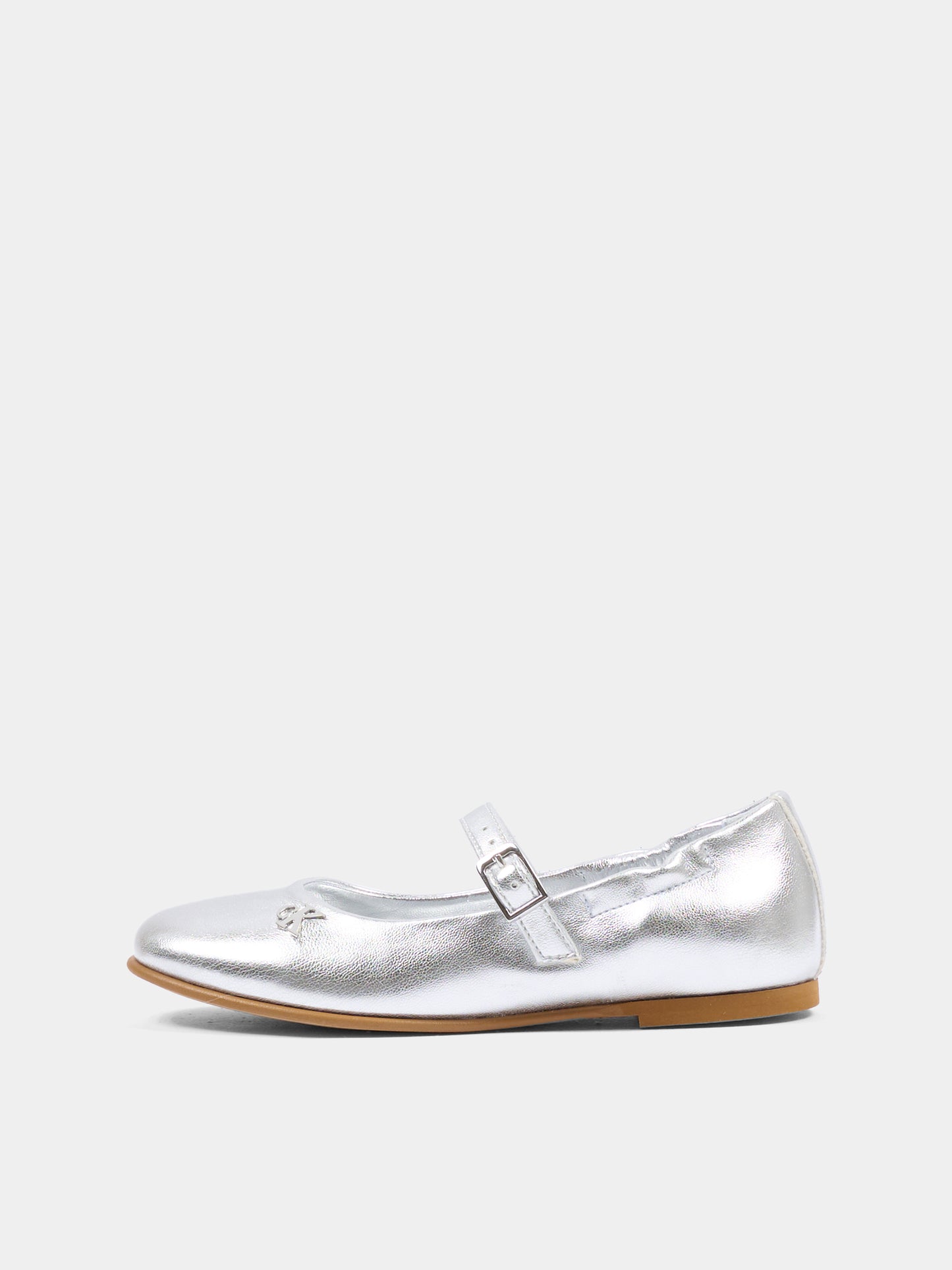Ballerine argento per bambina con fiocco,Calvin Klein Kids,V4A3 83340 0504904
