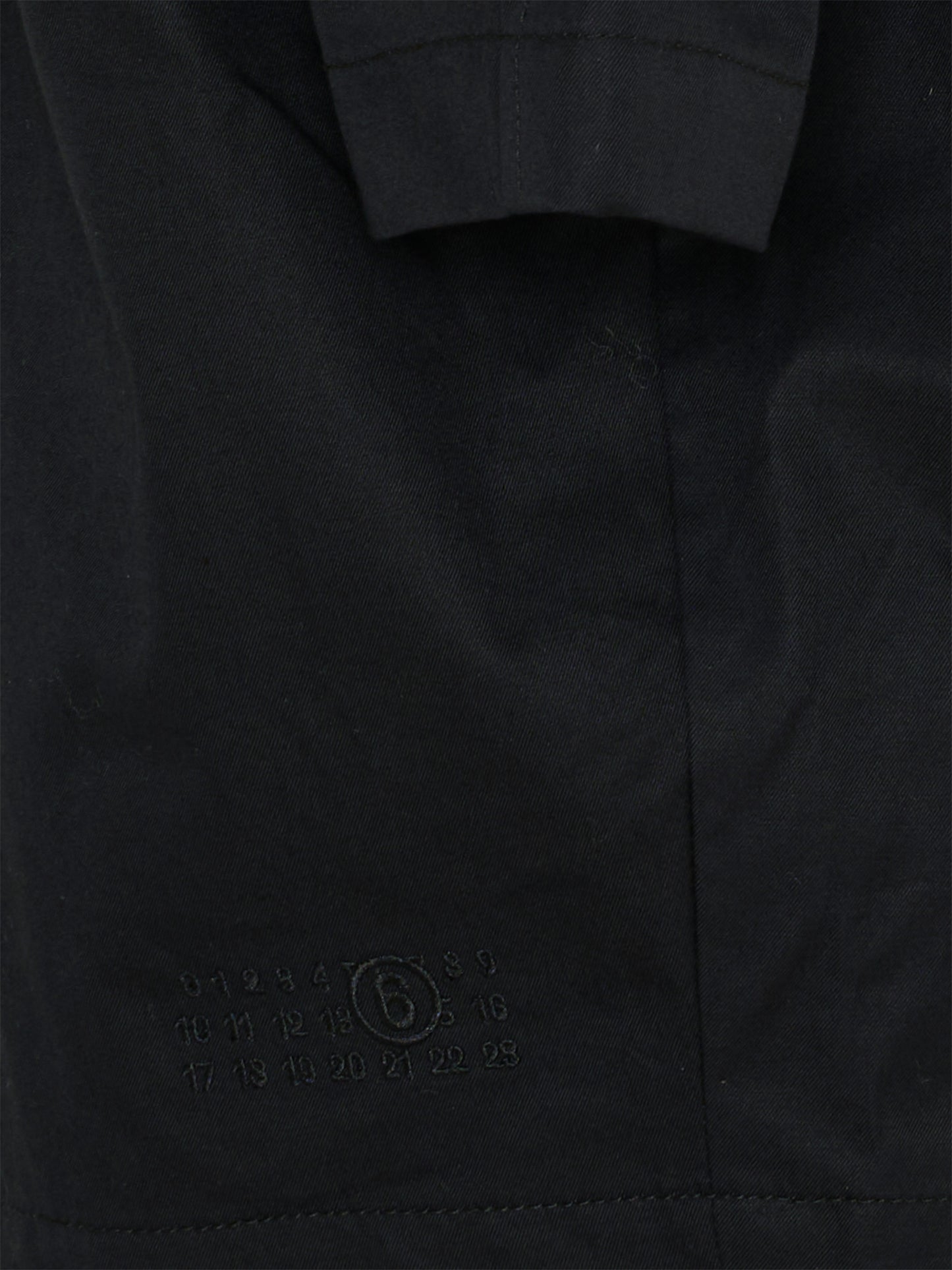 Trench nero per bambini con logo,Mm6 Maison Margiela,M60926 MM05D M6900