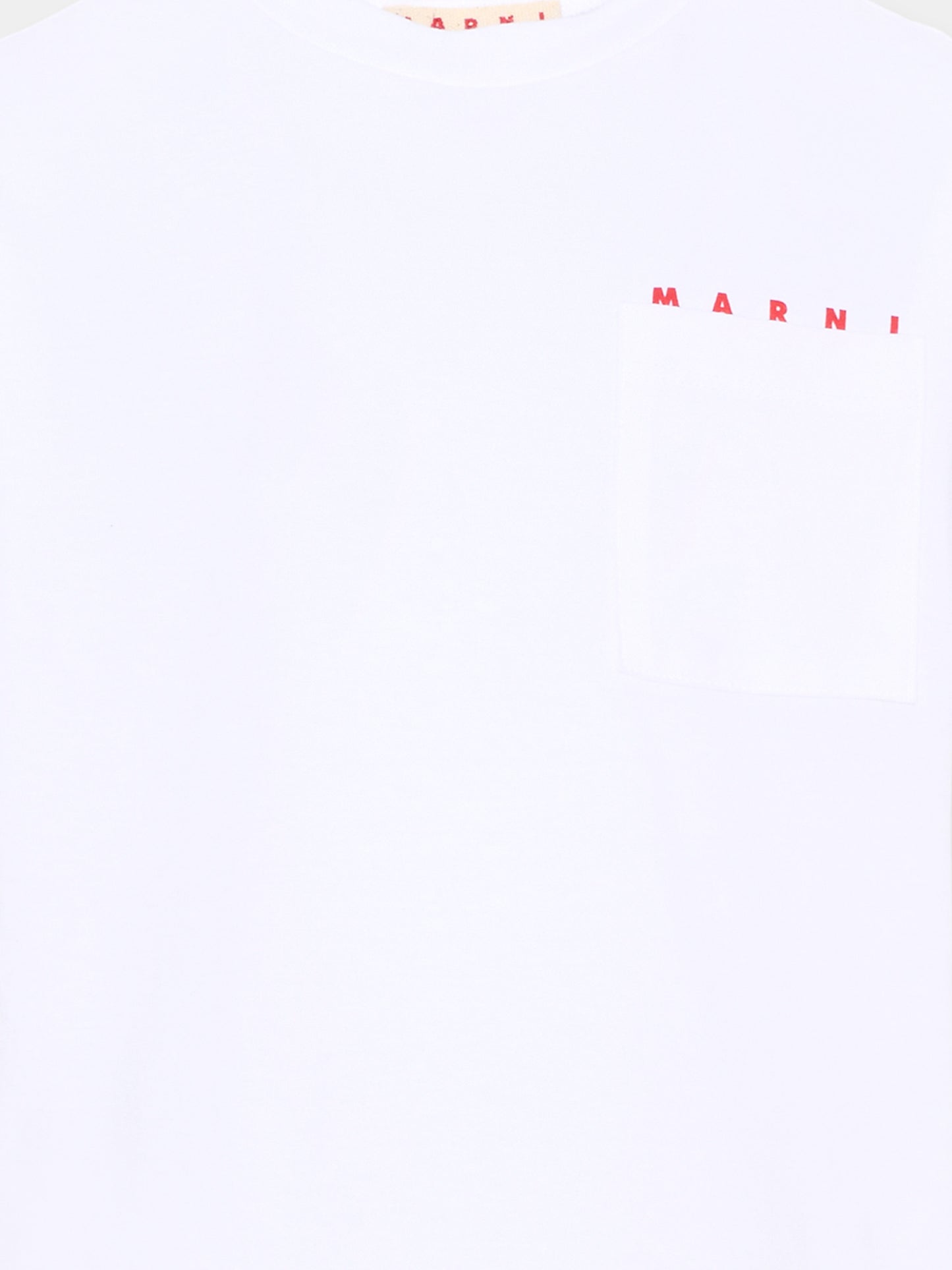 T-Shirt bianca per bambini con logo,Marni Kids,M01415 M00RF 0M100