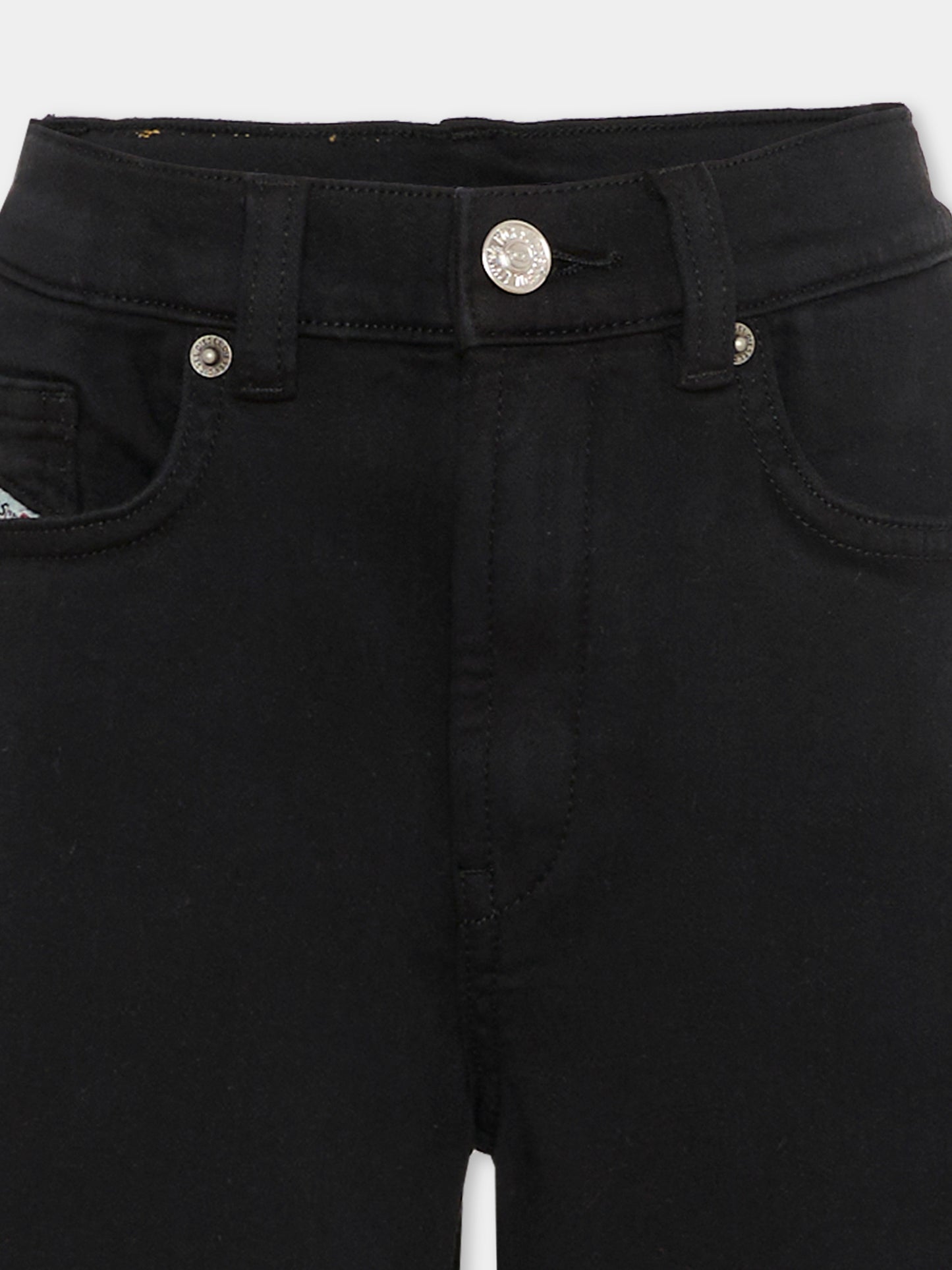 Shorts neri per bambino con logo,Diesel,J00722 KXBR6 K900