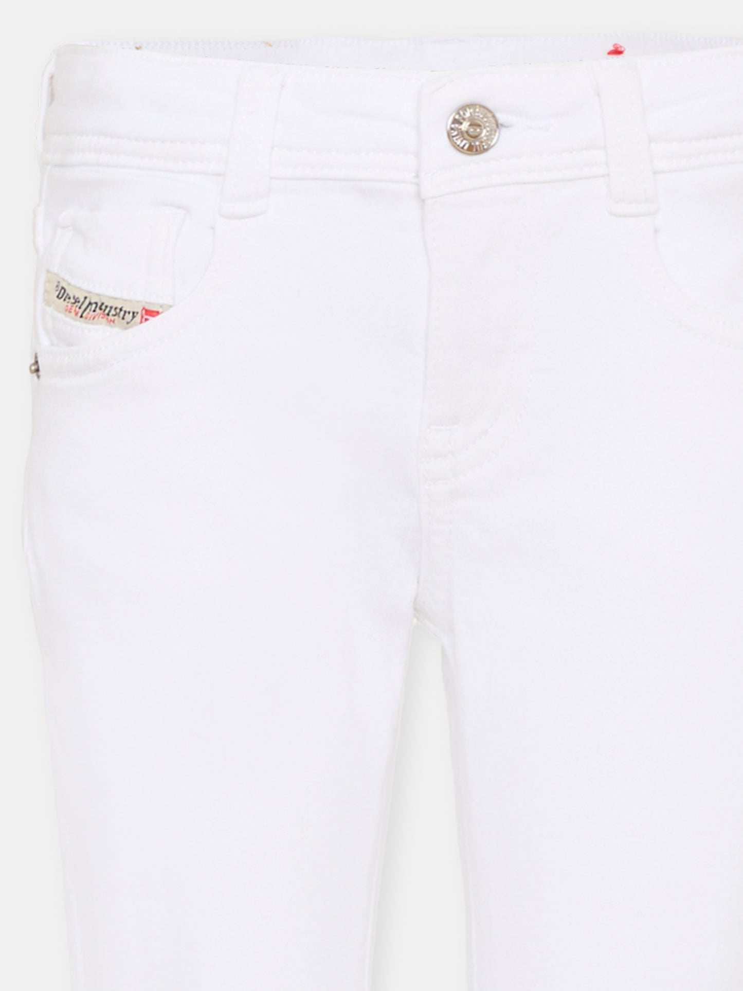 Jeans bianchi per bambina con logo,Diesel,J02341 KXBR6 K100