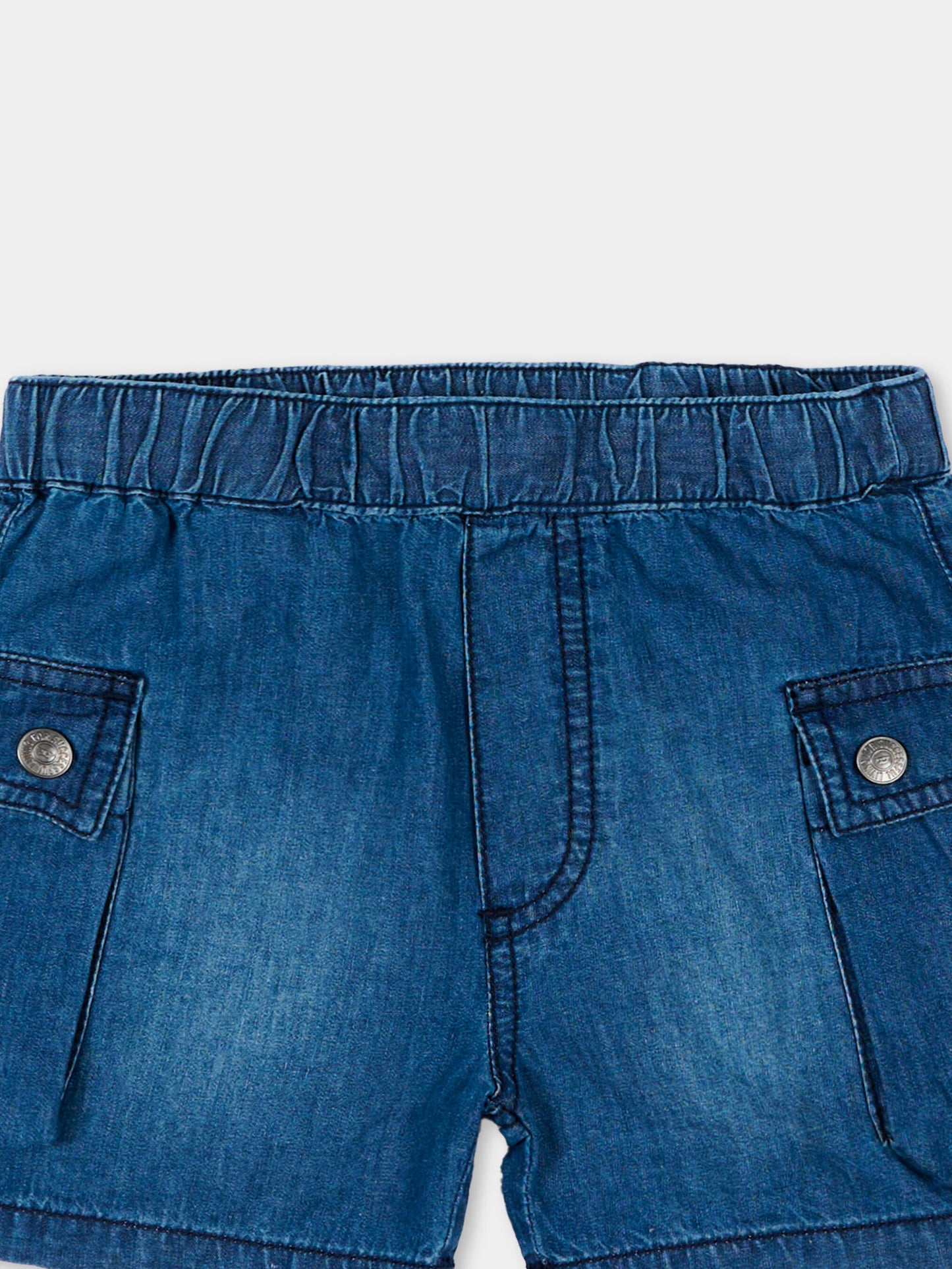 Shorts denim per neonato con logo,Diesel,K00723 KXBRW K01