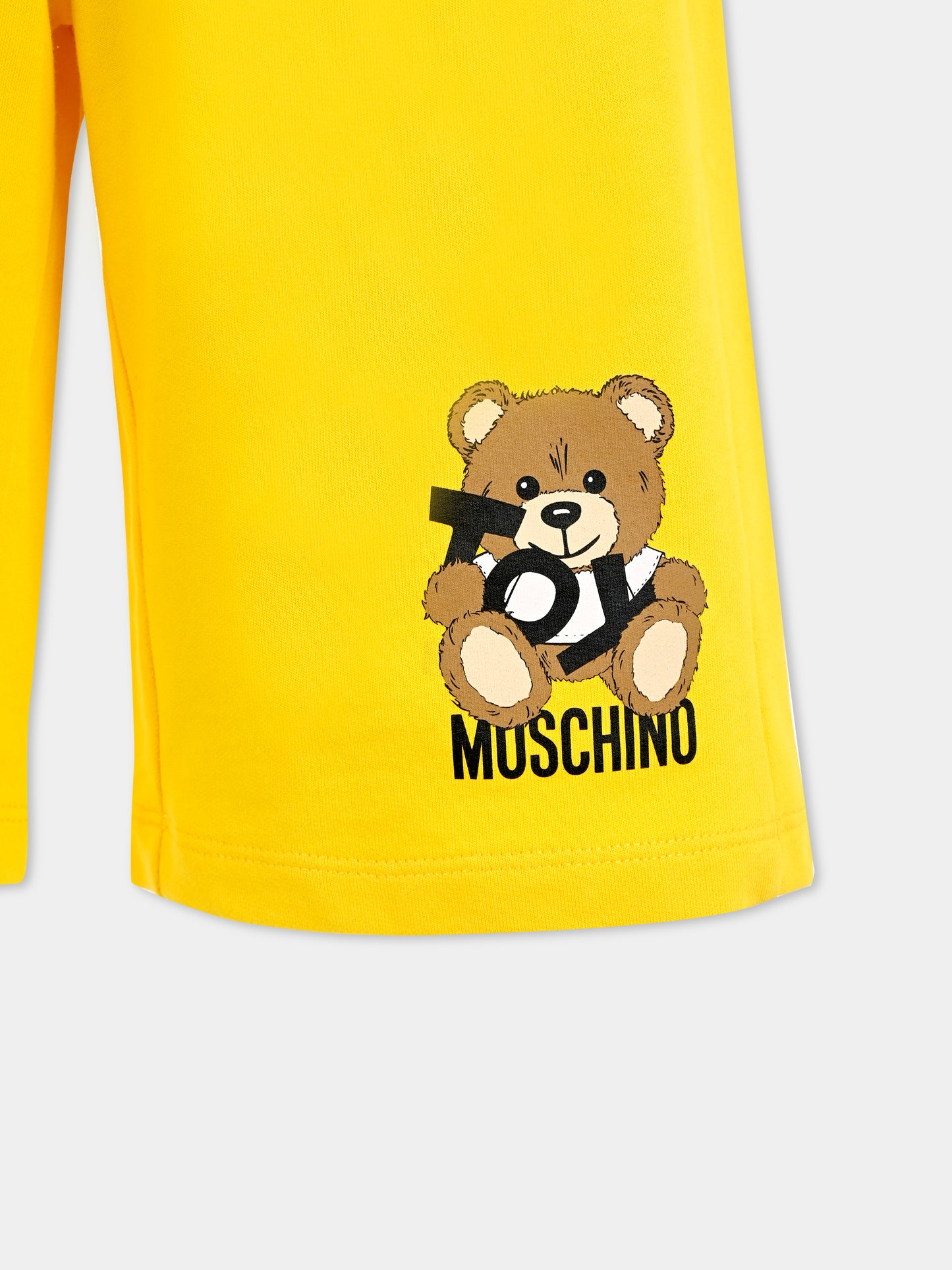 Shorts gialli per bambino con Teddy Bear,Moschino Kids,HUQ02A LCA19 50577