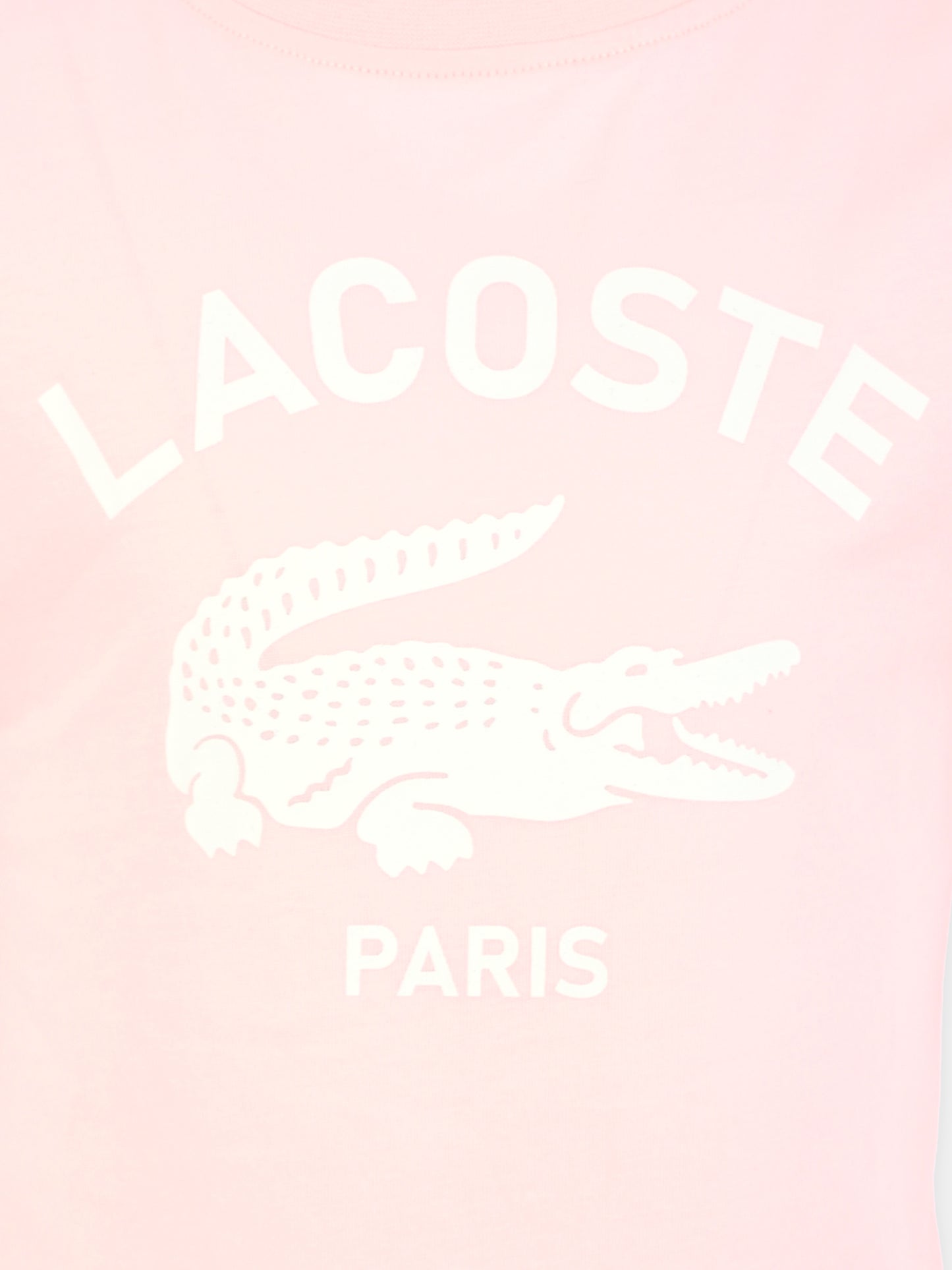 T-shirt rosa per bambina con logo e coccodrillo,Lacoste,TJ3003 T03