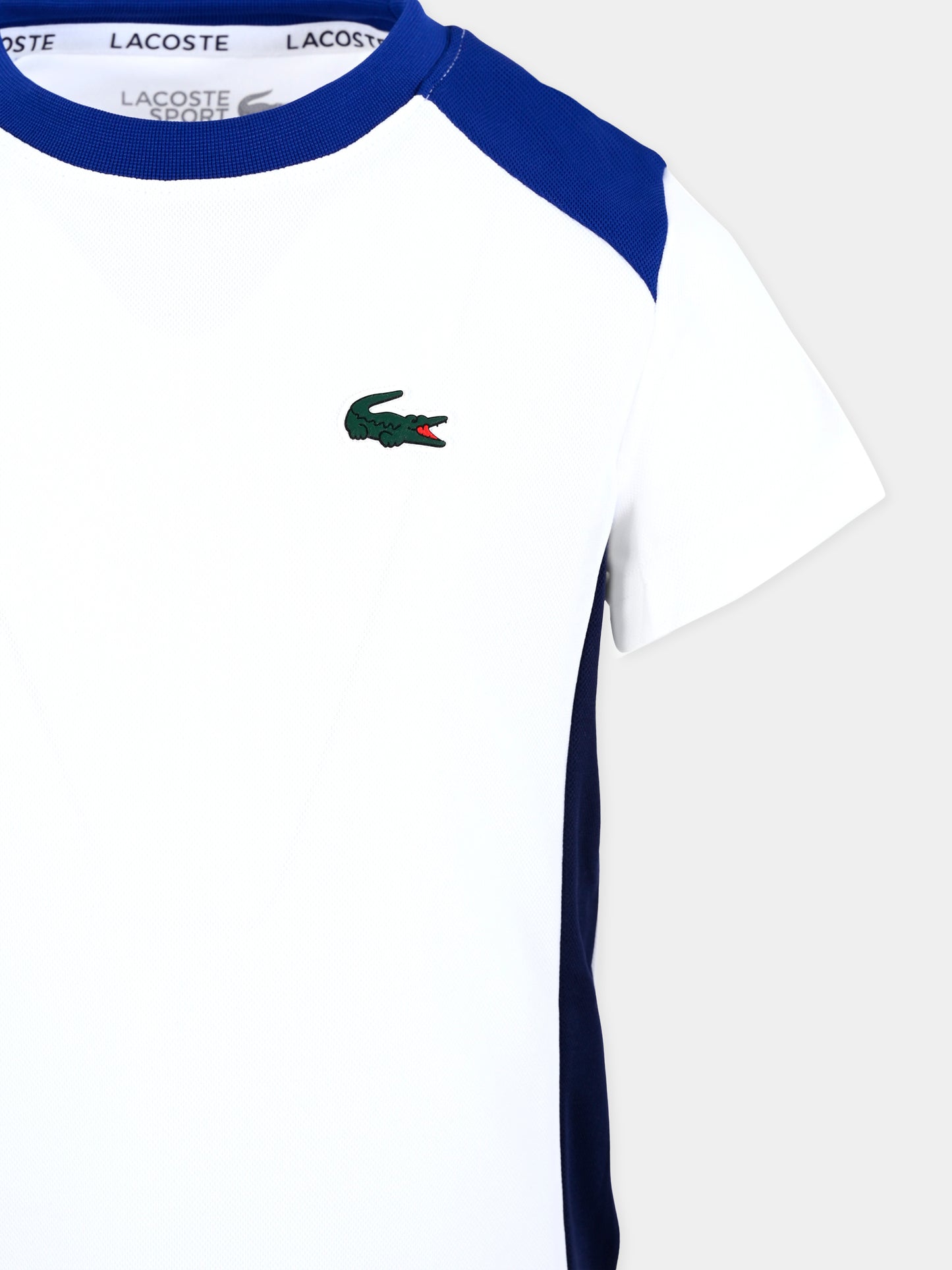 T-shirt bianca per bambino con coccodrillo,Lacoste,TJ8499 9AG