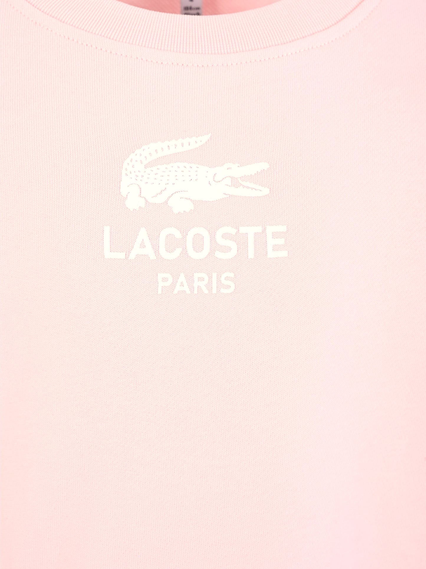 Felpa rosa per bambina con logo e coccodrillo,Lacoste,SJ3005 T03