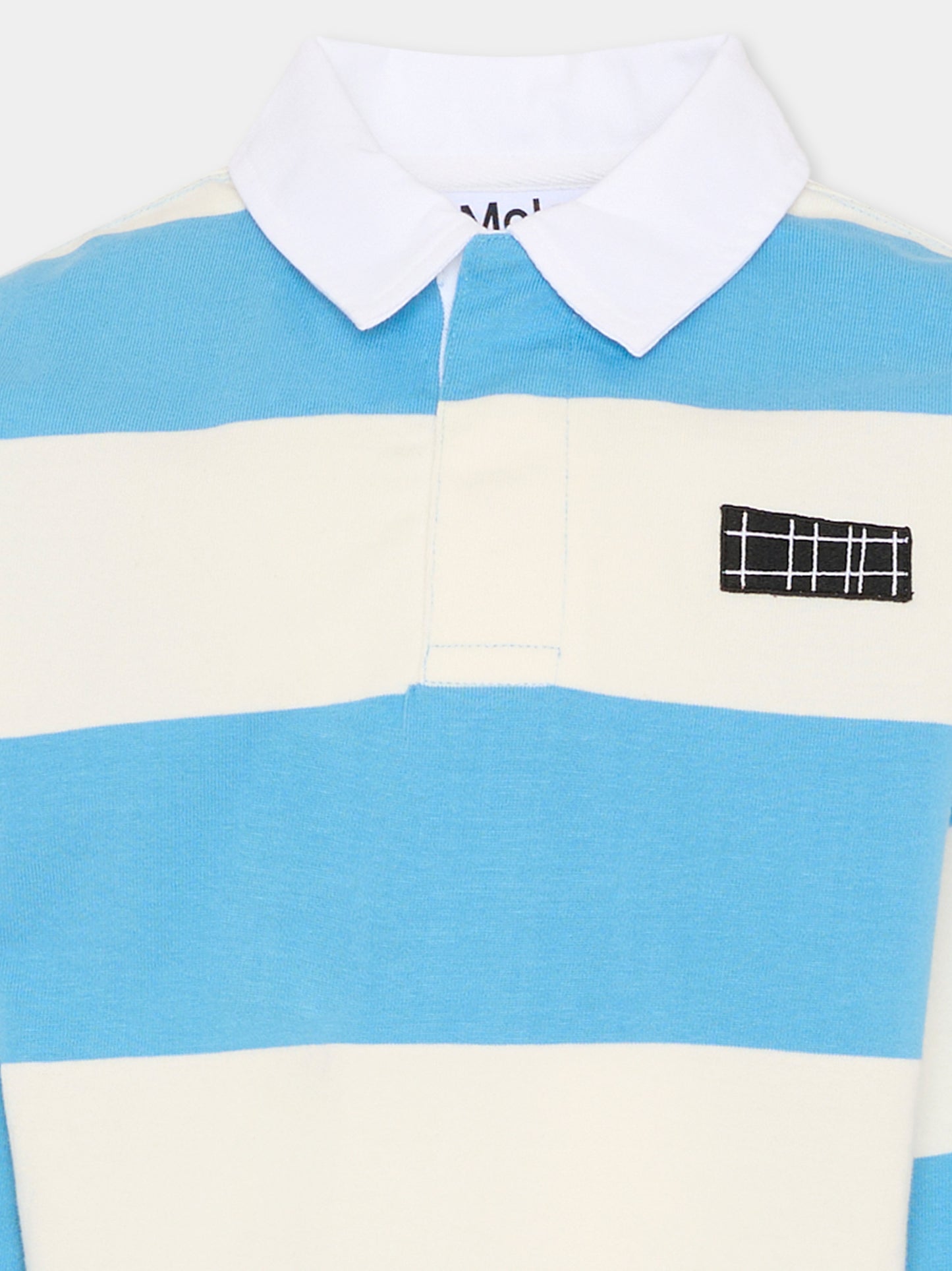 Polo Relz celeste per bambino con patch,Molo,1S26A401 9553