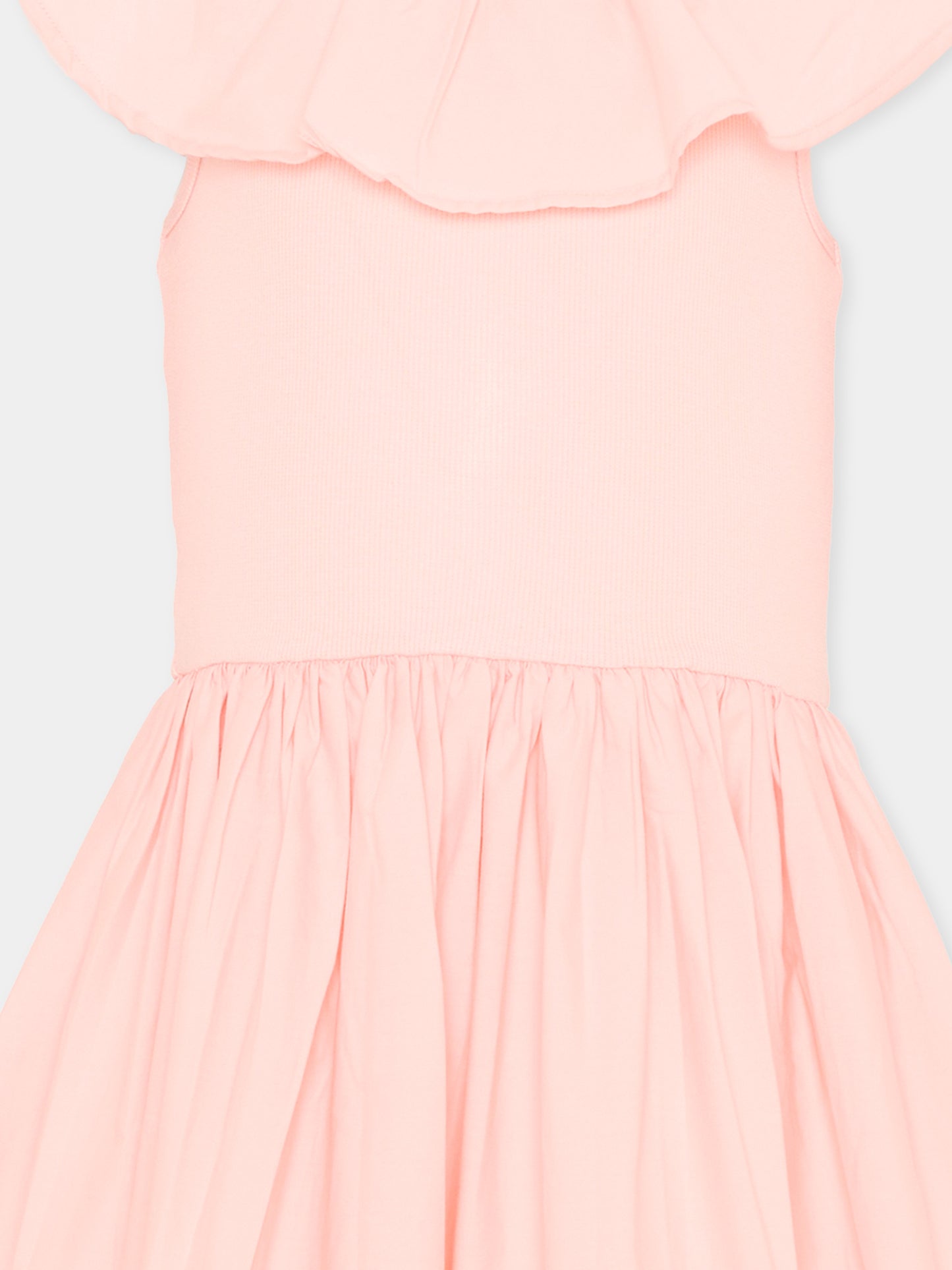 Vestito rosa per bambina con volant,Molo,2S26E105 5650