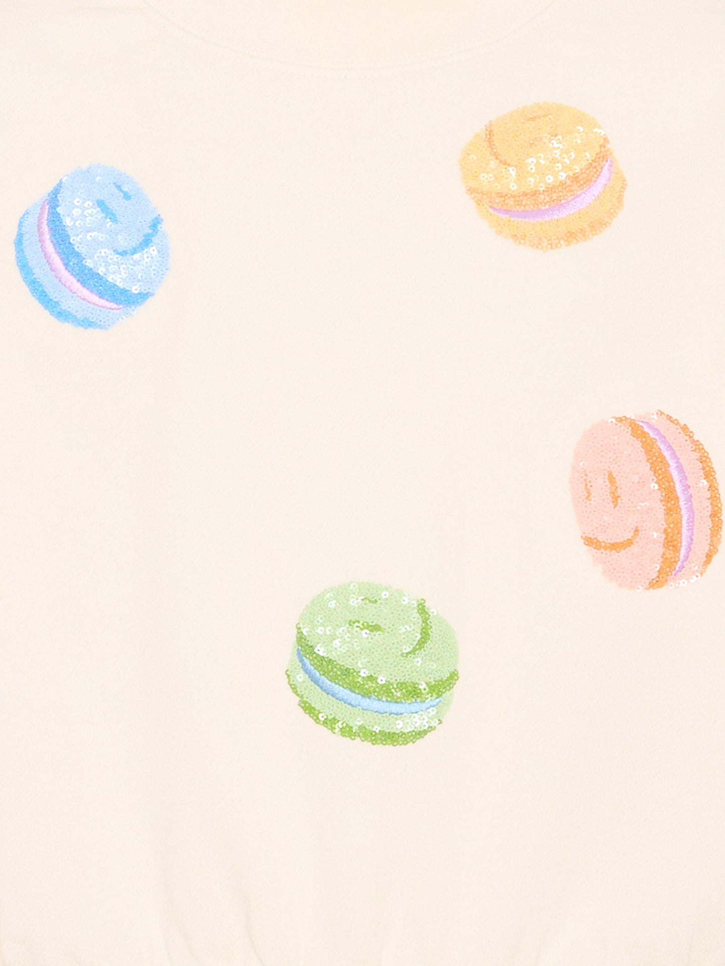 Felpa avorio Marge per bambina con macarons,Molo,2S26J210 9871