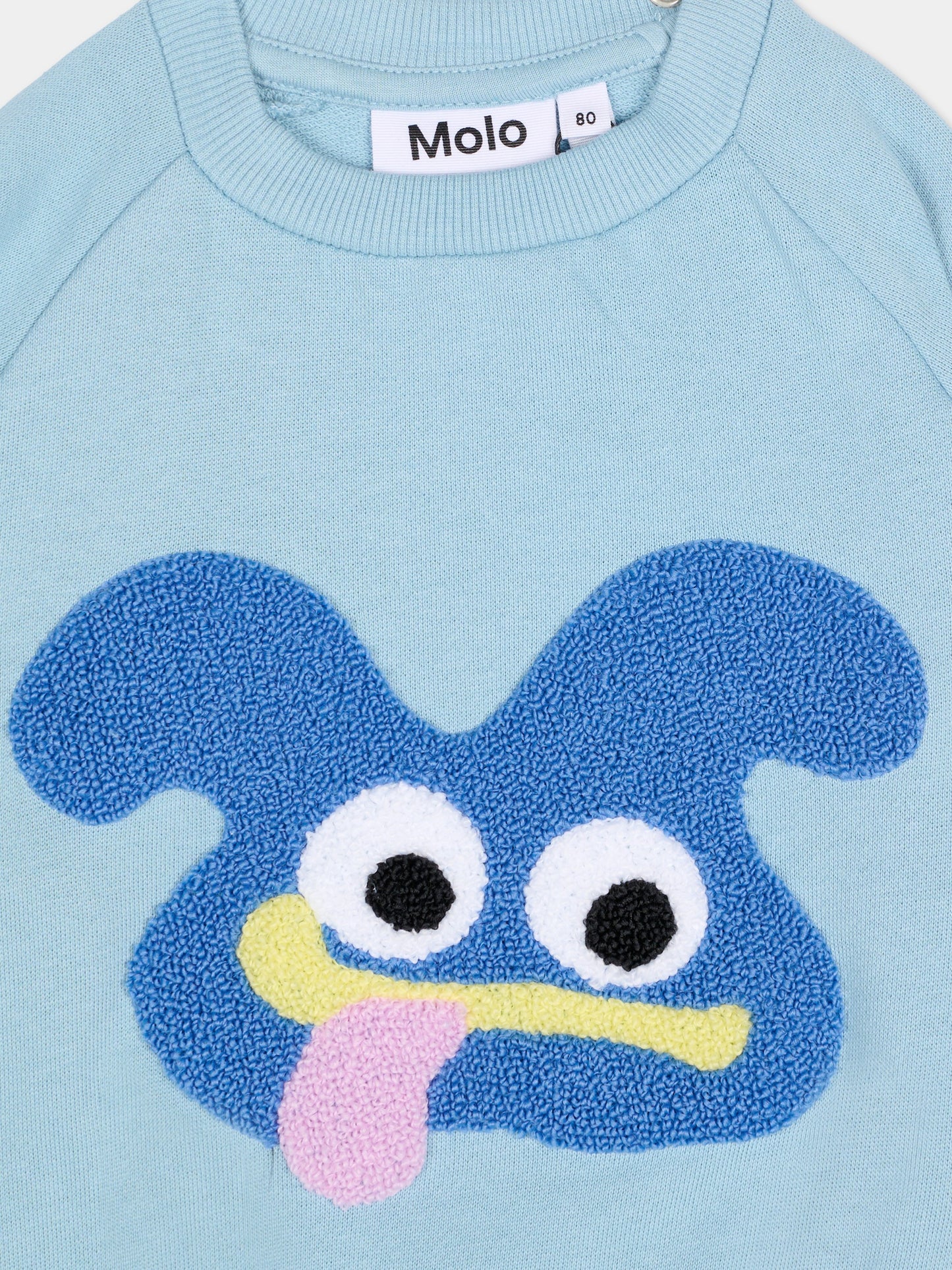 Felpa Disc celeste per neonato con animale,Molo,6S26J203 5614