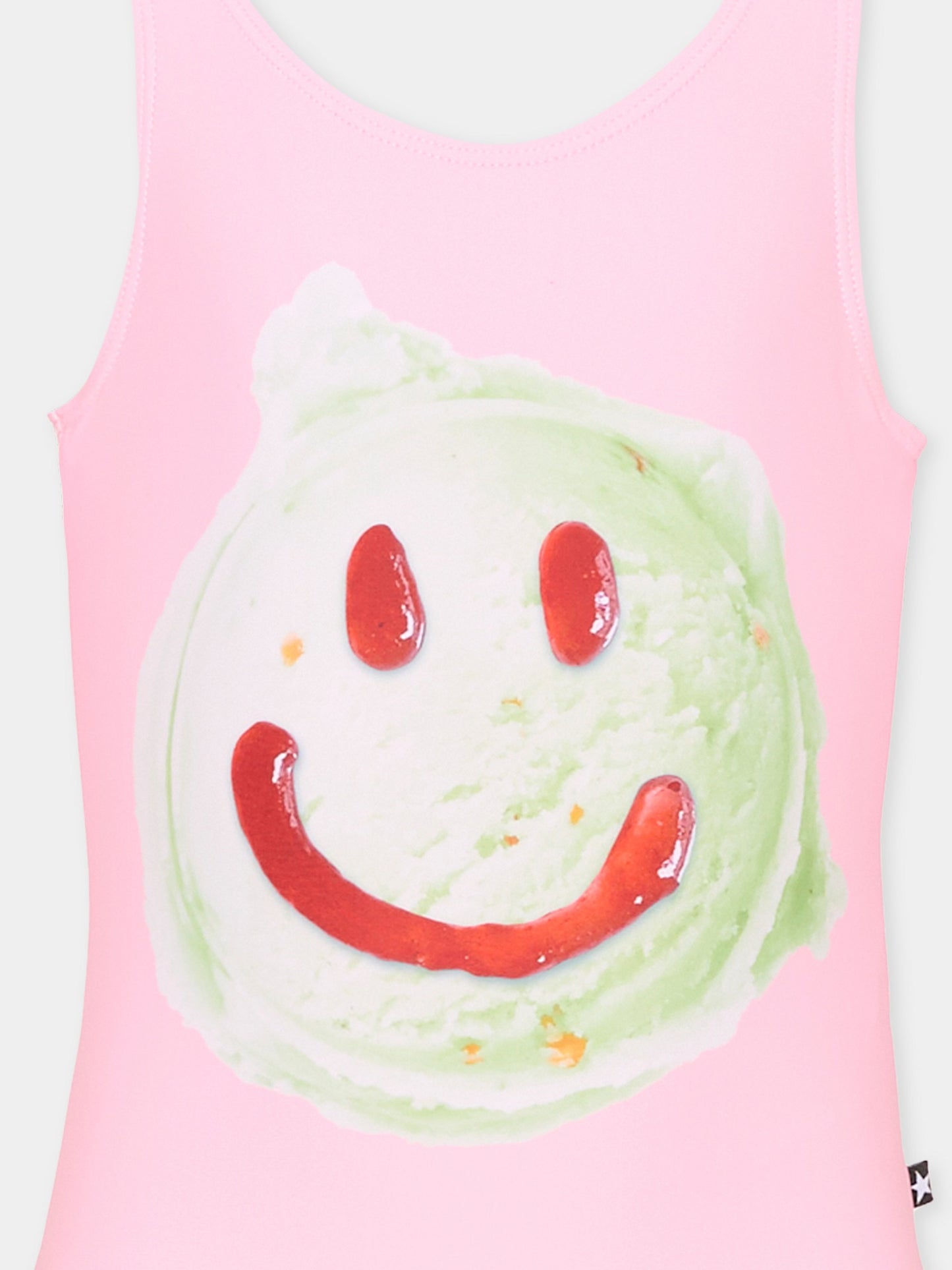 Costume intero Nika rosa per bambina con smile,Molo,8S26P509 5202