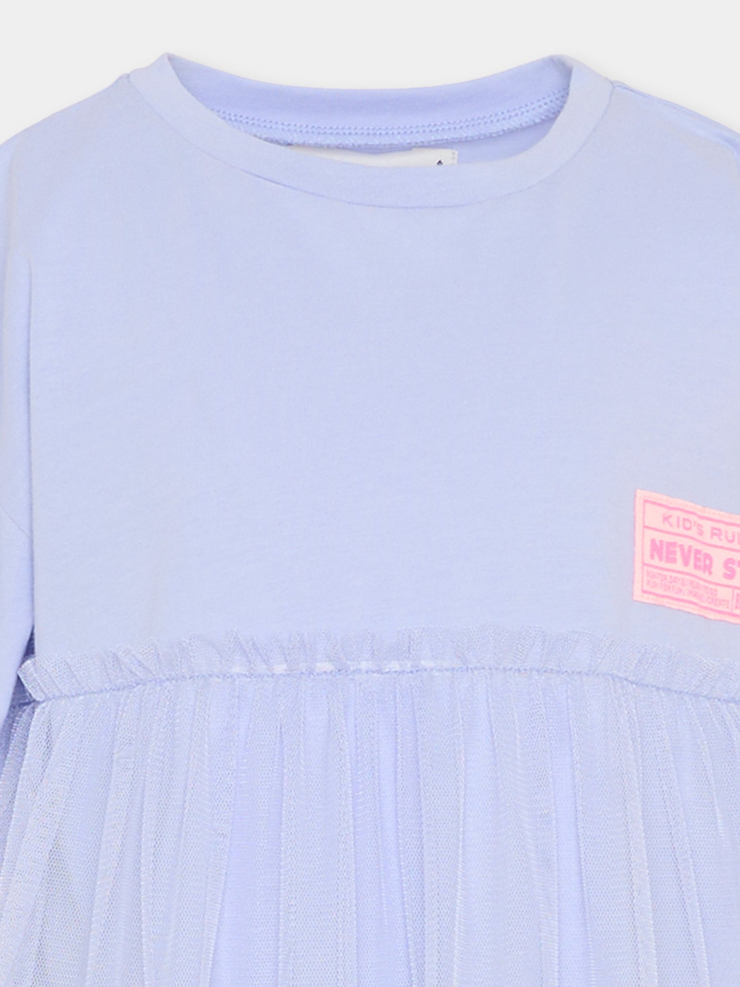 Vestito lilla per bambina con patch,Billieblush,U21823 81S