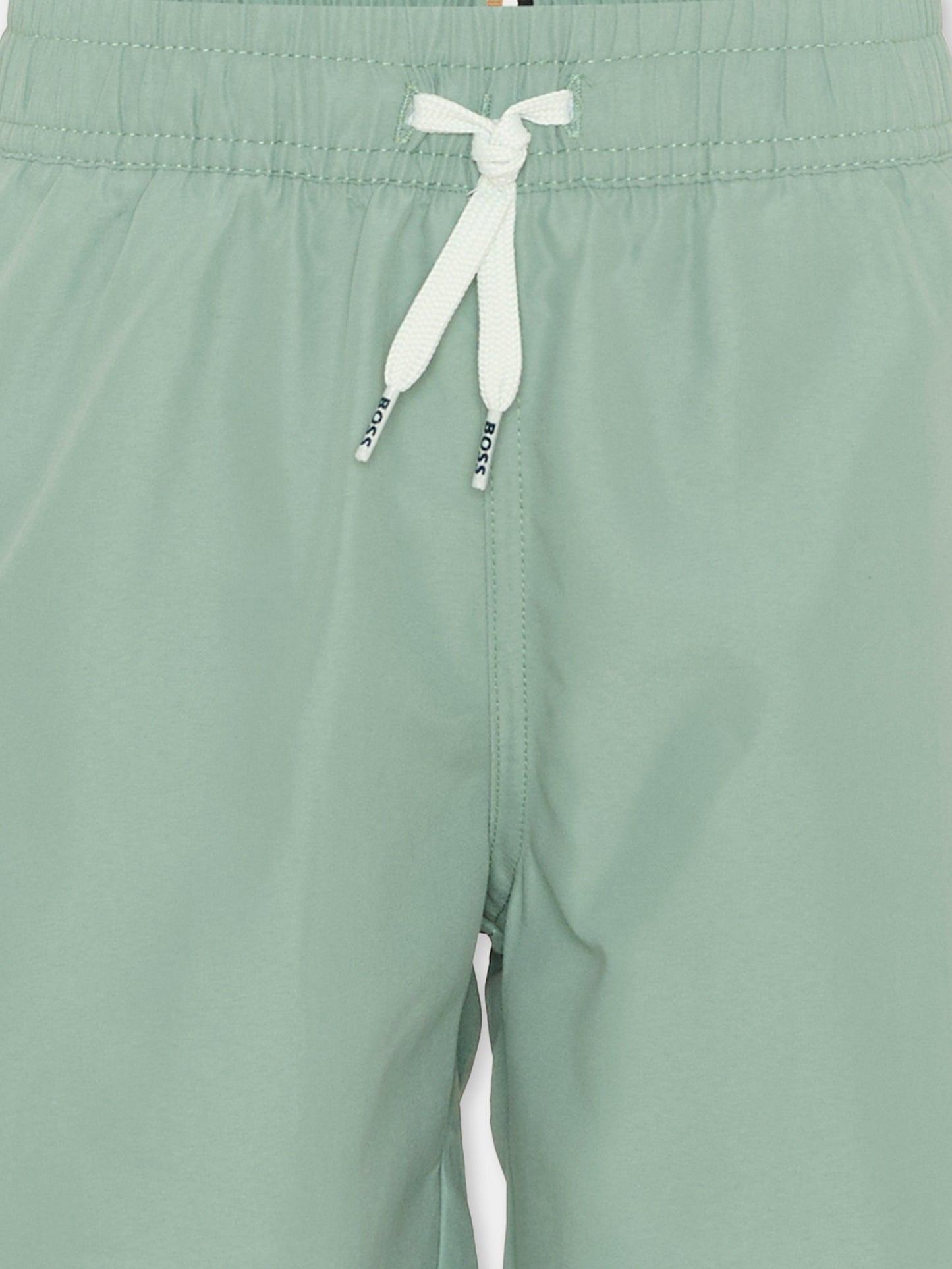 Boxer mare verde per bambino logo BOSS,Boss,J53171 64U