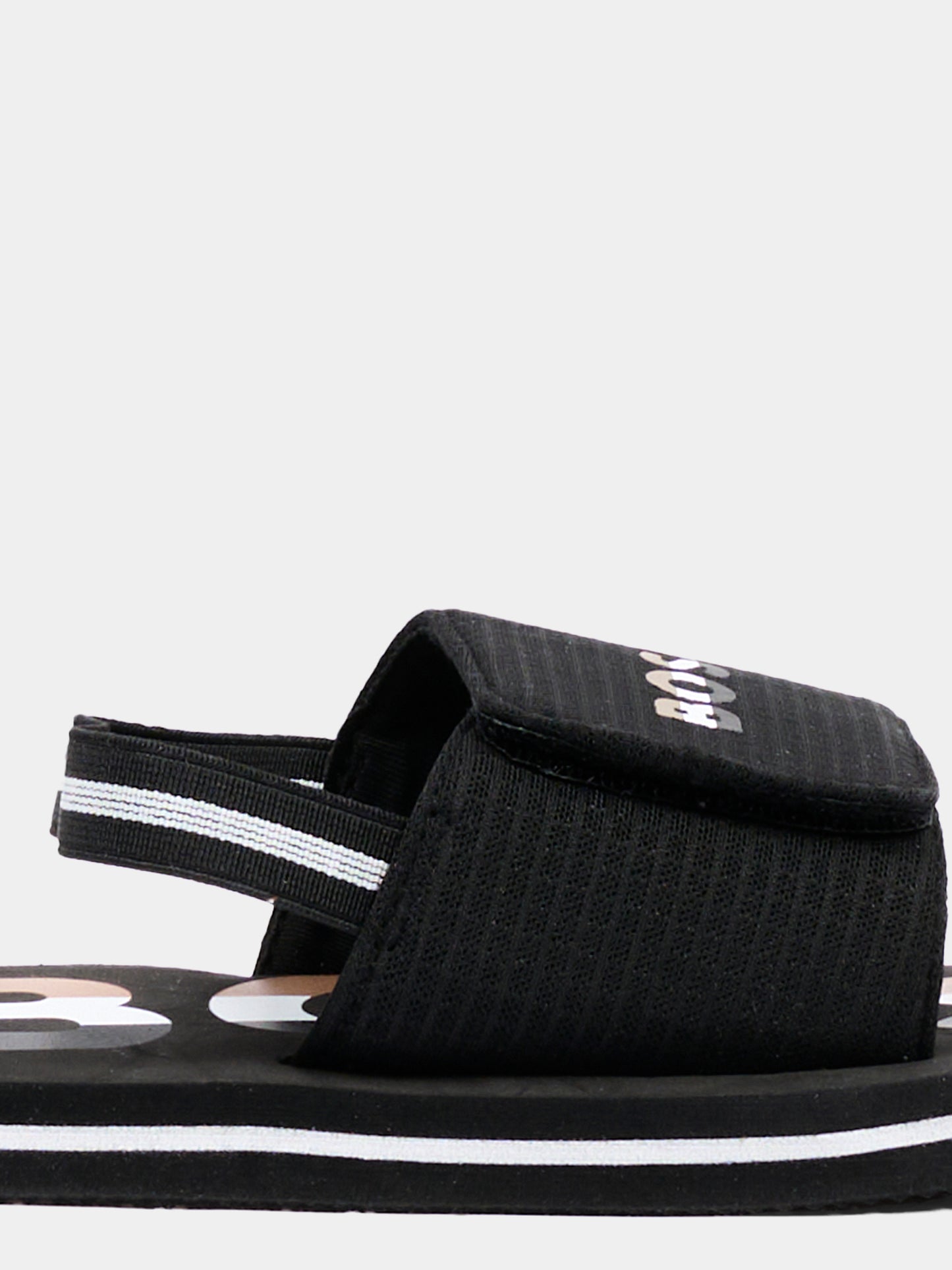 Sandali neri per bambino con logo,Boss,J53242 09B