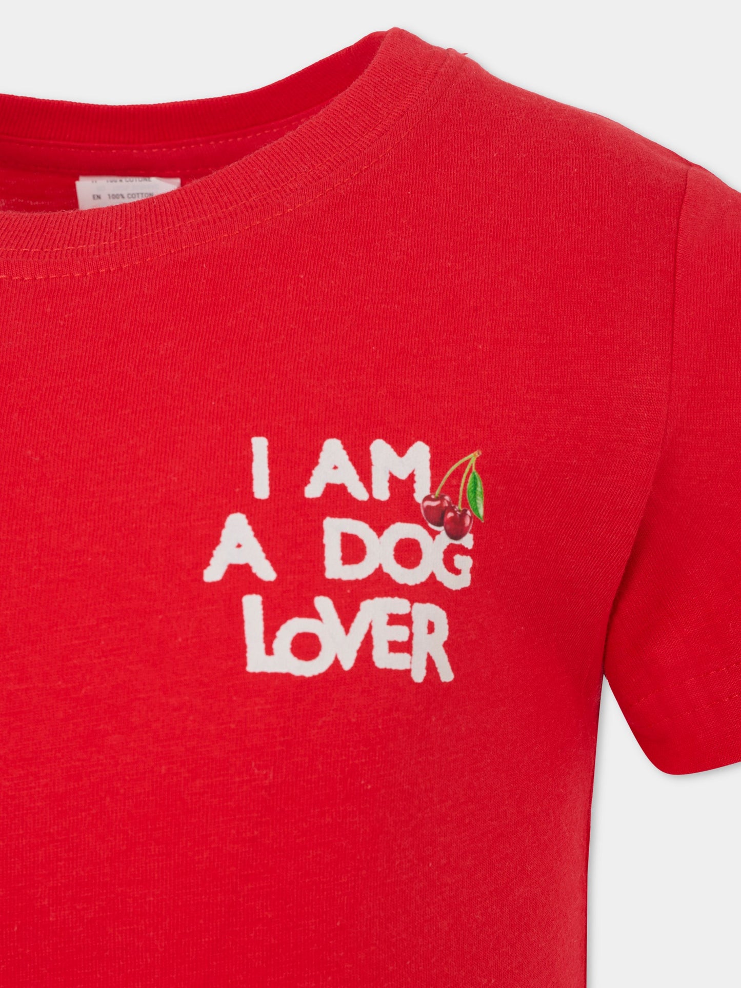 T-shirt rossa per bambini Pets Dream,United Pets X Coccolebimbi,T-SHIRT ROSSA PER BAMBINI PETS DREAM