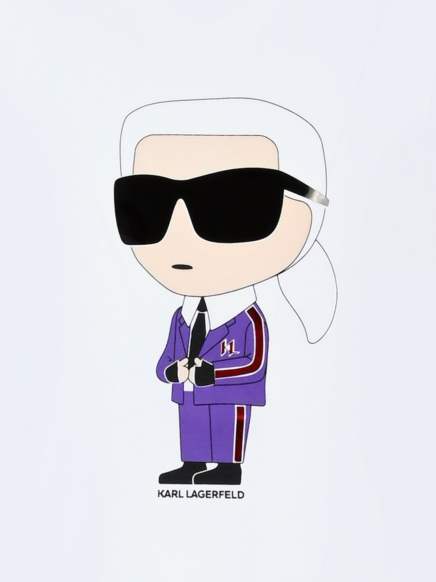 T-shirt bianca per bambina con Karl Lagerfeld,Karl Lagerfeld Kids,Z30211 N09